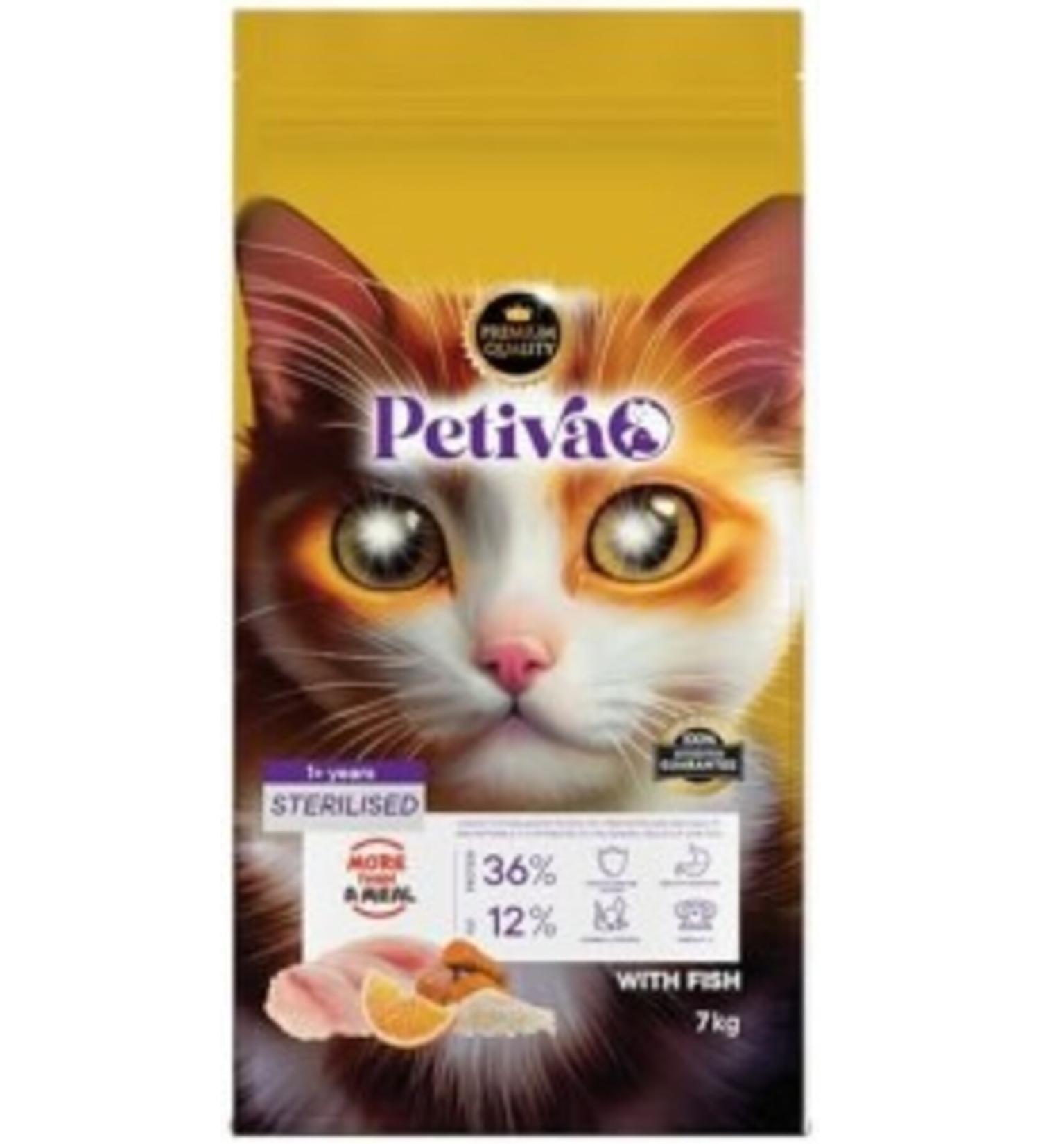 Furlo Petiva Fish Meat Dry Cat Food for Sterilized Adult Cats (7 Kg Fish)