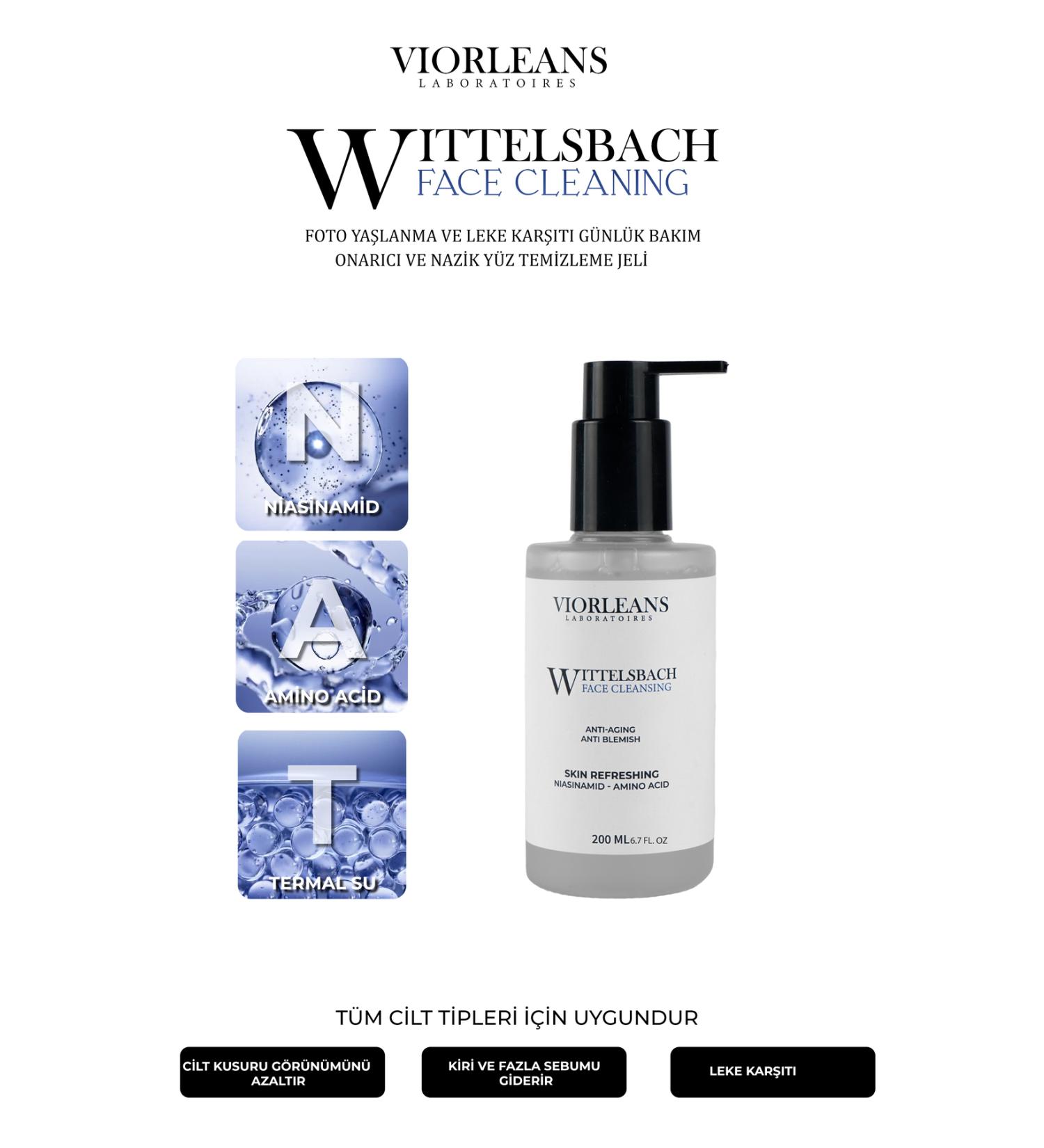 viorleans laboratoires WITTELSBACH Anti-Aging and Anti-Stain Repairing and Gentle Facial Cleansing Gel