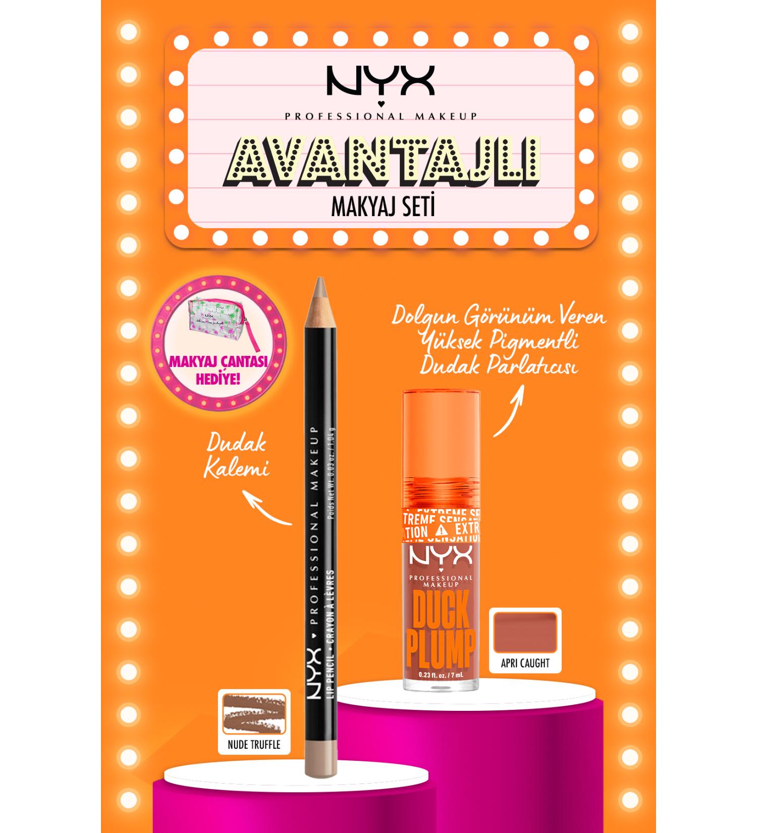 NYX Professional Makeup NYX Slim Lip Pencil Nude Truffle Lip Pencil & Duck Plump Lip Gloss 04- Gift Bag - Buy Online on GoSupps.com