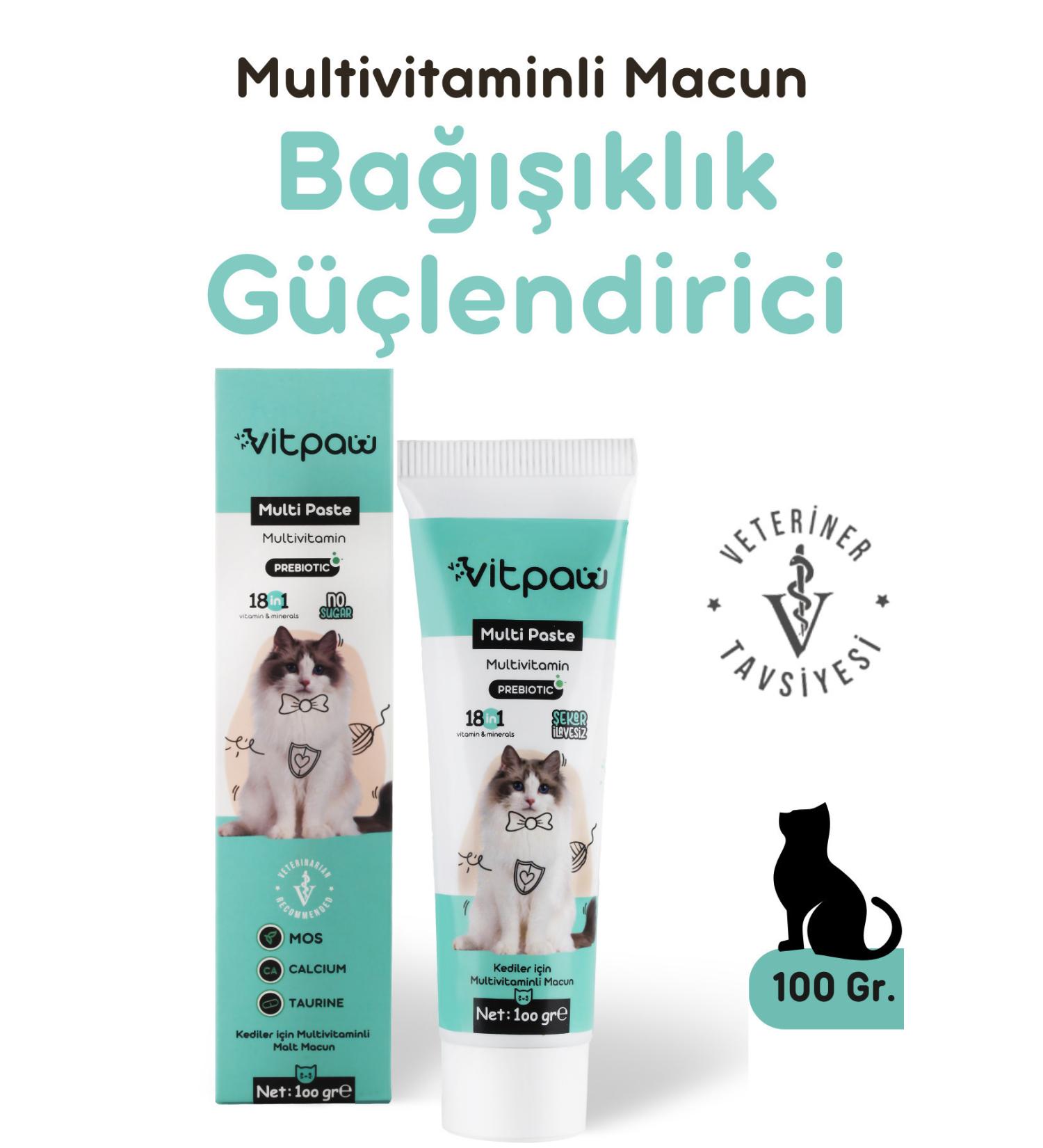 vitpaw Multi Paste 100 Gr. (IMMUNE STRENGTHENING MULTIVITAMIN PASTE FOR CATS) Cat Vitamin Malt - Buy Online on GoSupps.com