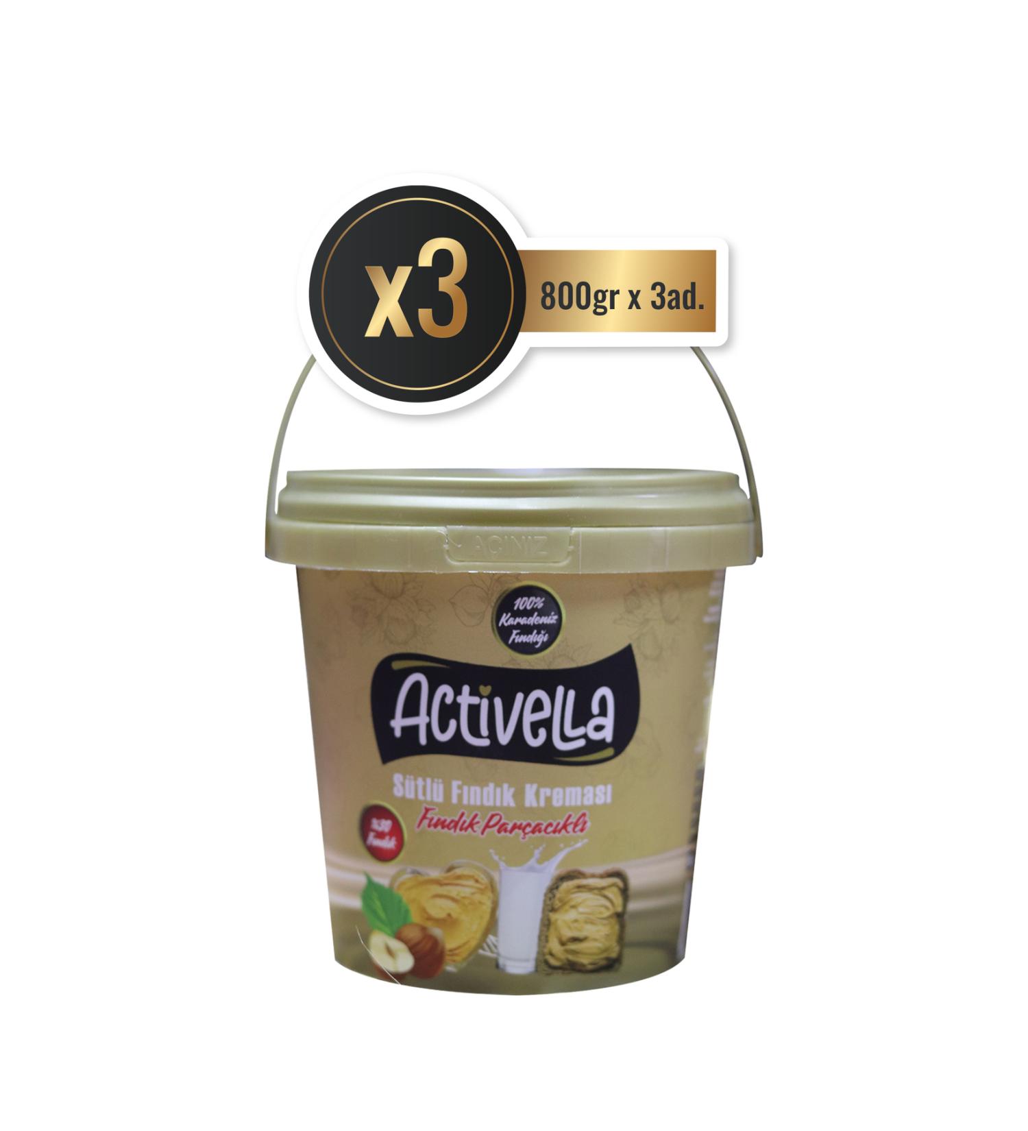Activella Milk Hazelnut Cream with Pieces 800gr 0 Hazelnut X3