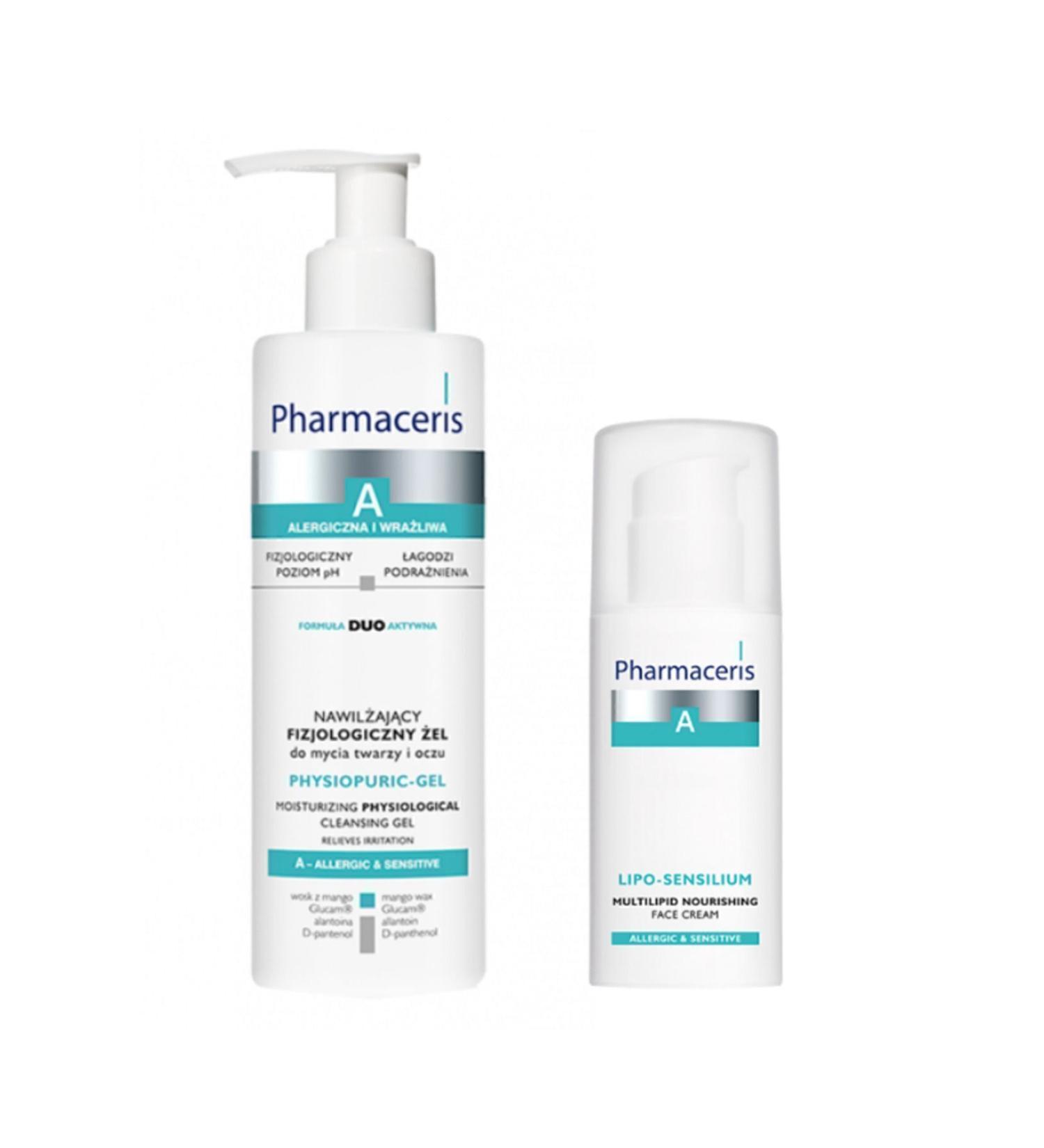 Pharmaceris SKIN SMOOTHING MOISTURIZING CLEANSING GEL NOURISHING FACE CREAM eleg.3127