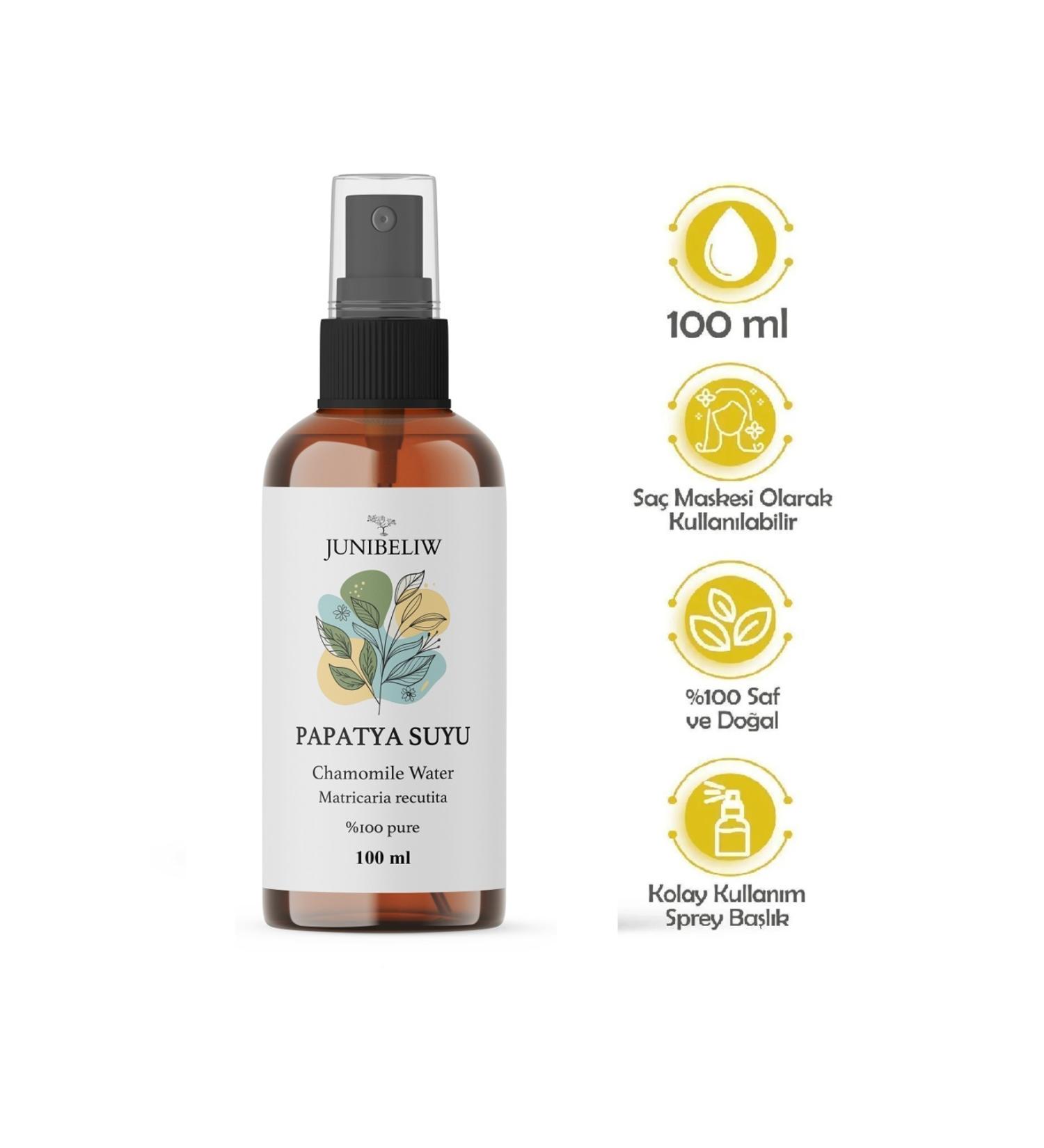 JUIWI Chamomile Water Skin and Hair Tonic 100 ml Natural (Chamomile Water)