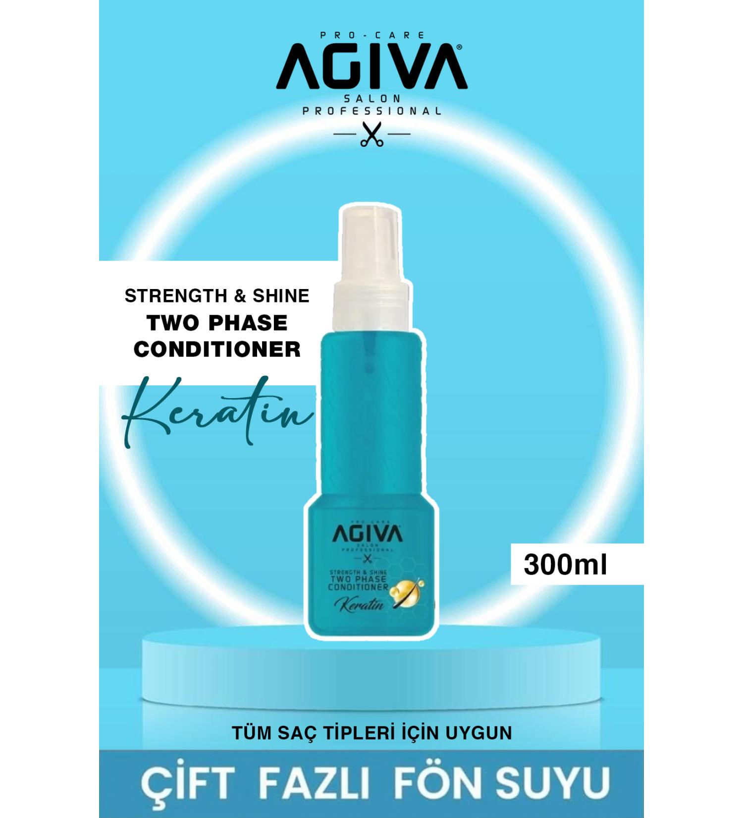 Agiva Keratin Containing Blow Drying-Combation Water for Very Damaged Weak and Dull Hair 300ml
