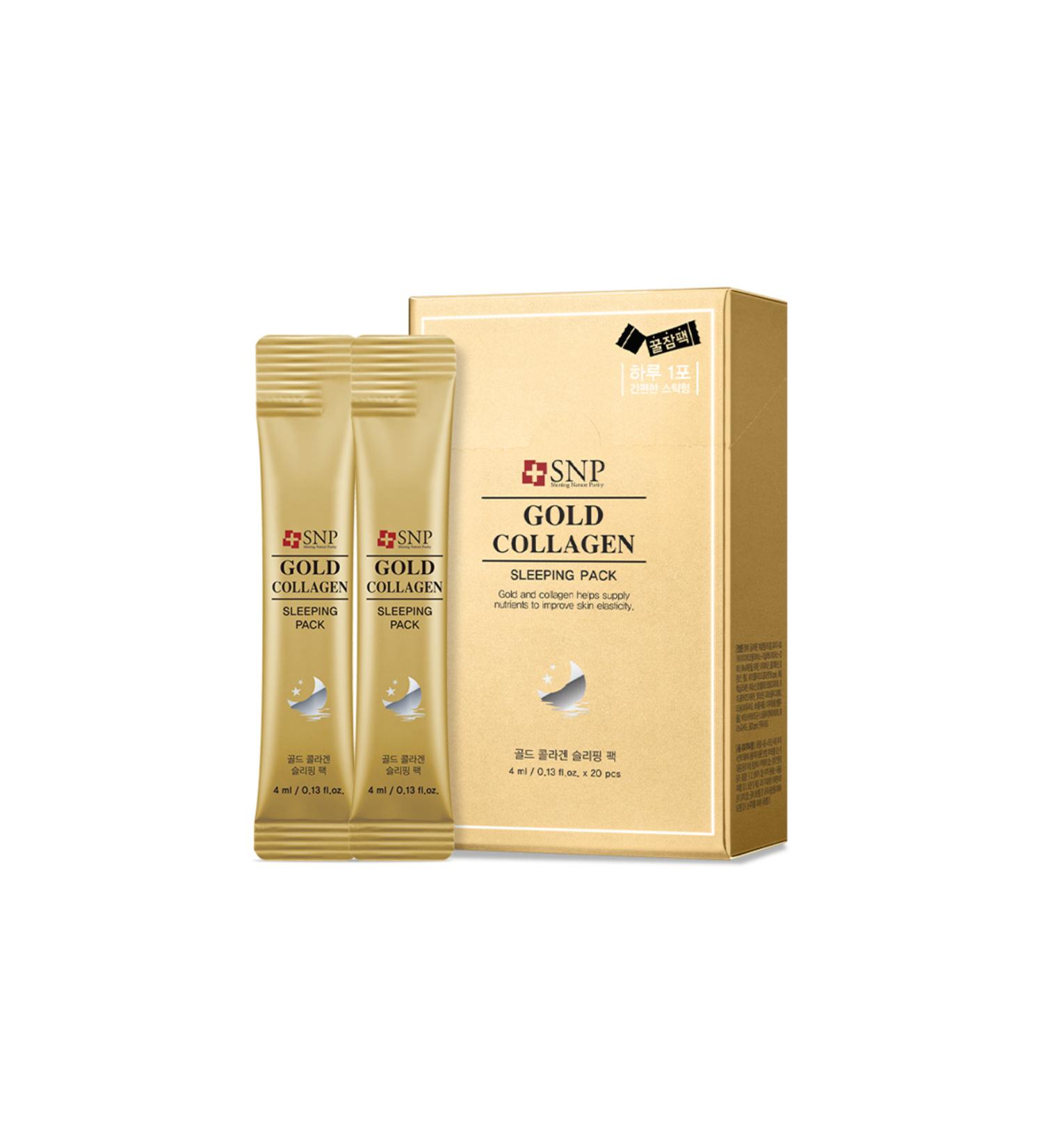 SNP Gold Collagen Sleeping Pack 4 ml * 20 pieces Anti-aging night mask with collagen and gold