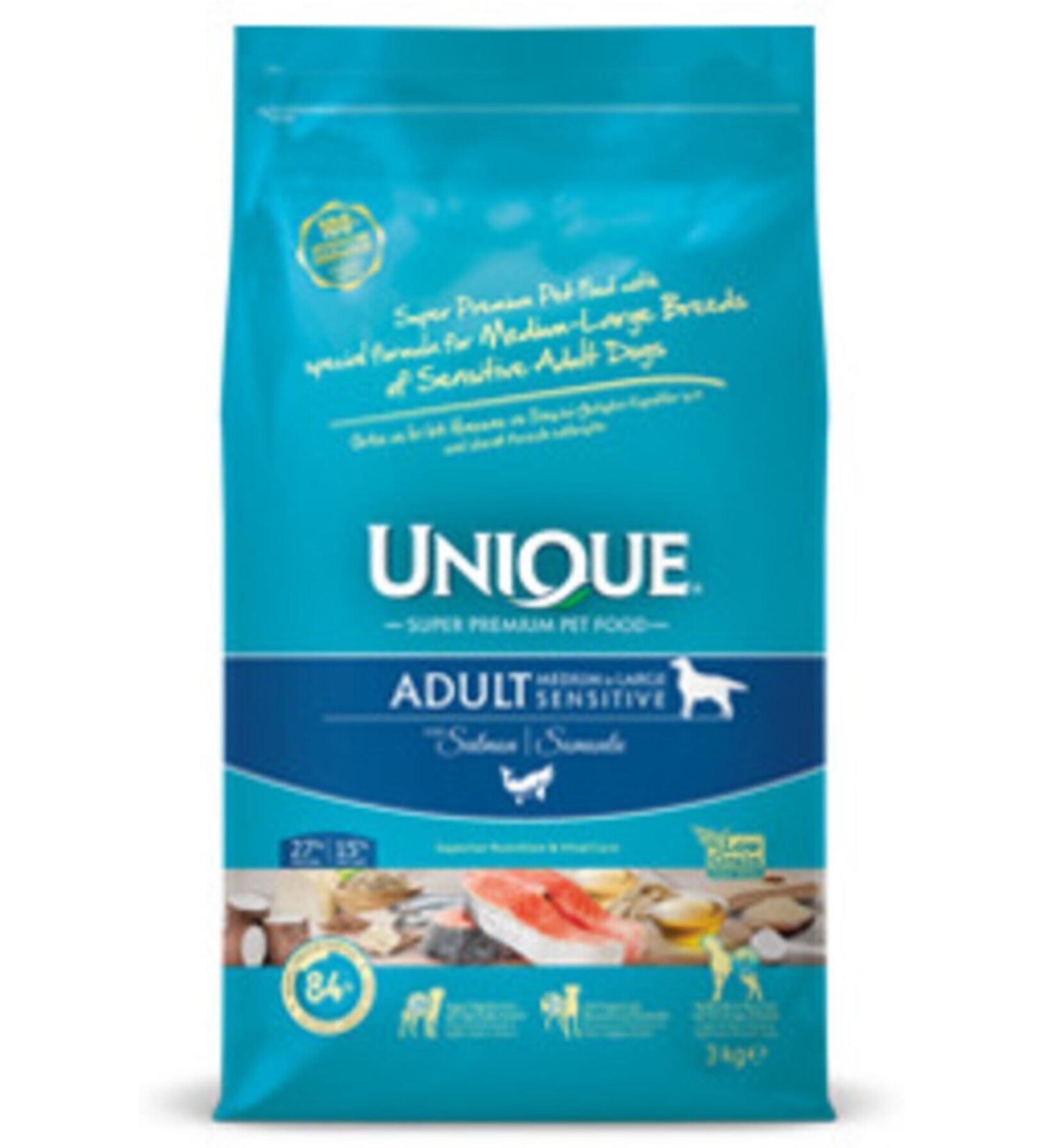 Unique Adult Dog Medium-Large Sensitive With Salmon 3 kg