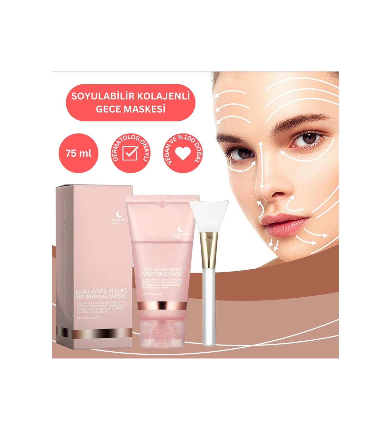 Pastelya Peelable Collagen Face Mask 75ml - Glass Skin Korean Gel Face Mask - Collagen Night Wrapping Mask - Buy Online on GoSupps.com