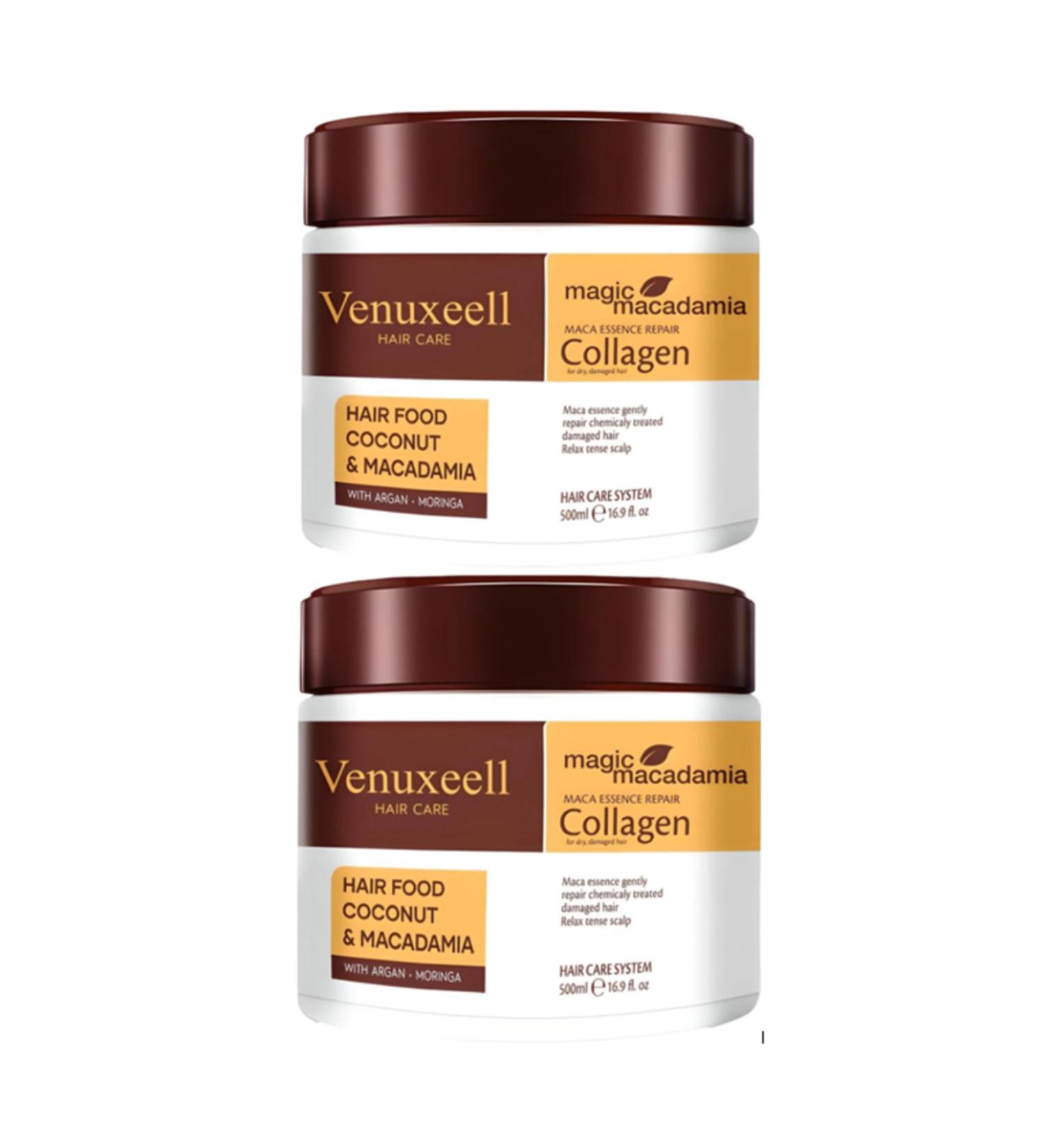 Venuxeell Hair Mask for Damaged Hair Argan Oil Keratin Collagen Repairing Hair Mask Set of 2 - Buy Online on GoSupps.com