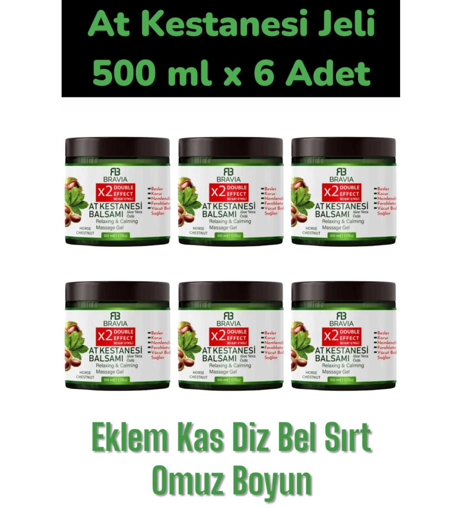 Bravia Horse Chestnut Gel Cream 500 Ml 6ADT - Mega Pack Horse Chestnut Gel For Your Pains 6 * 500 ml - Buy Online on GoSupps.com