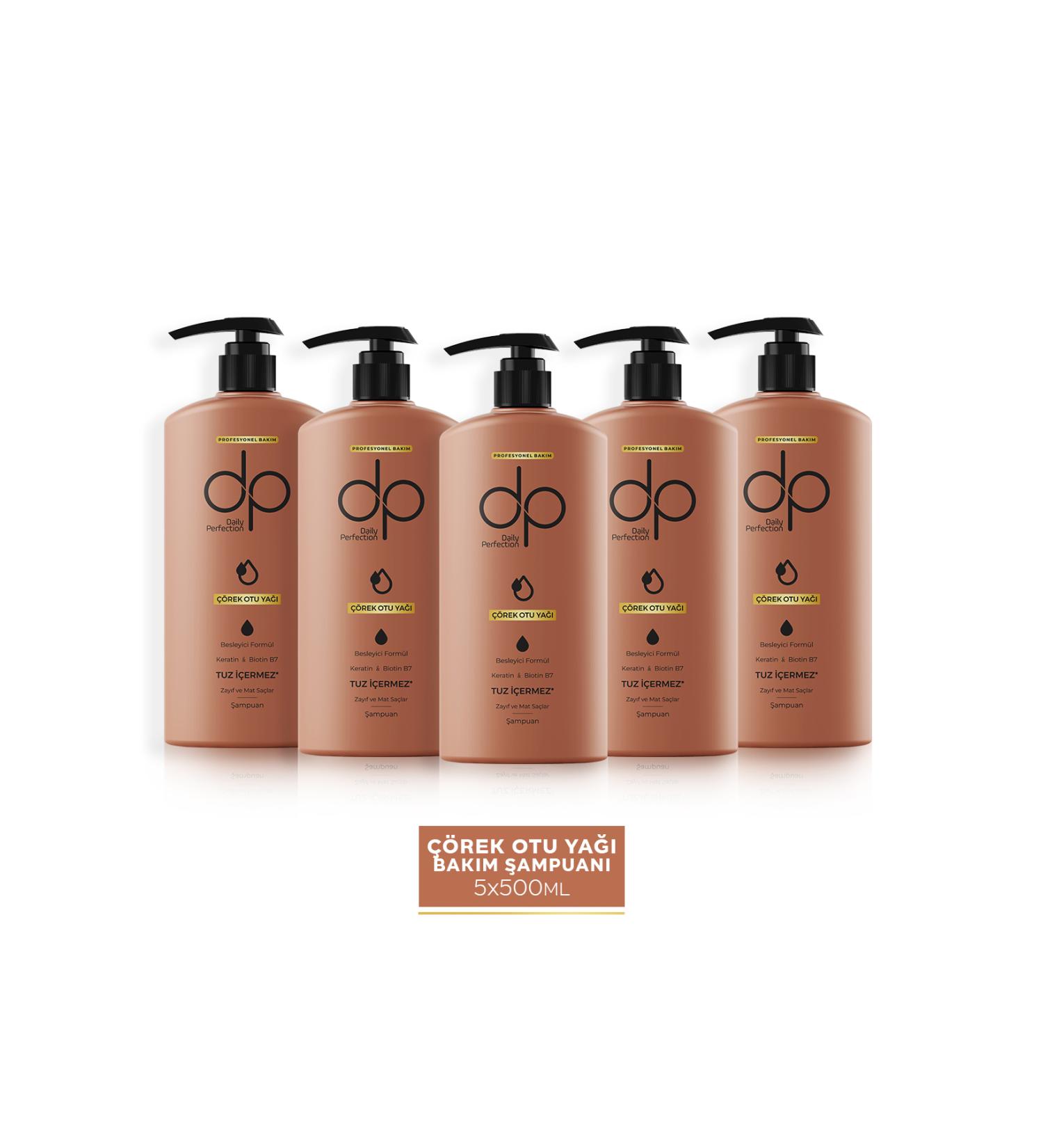 dp Daily Perfection Shampoo Black Cumin Oil 500 ml X 5 Pieces - Buy Online on GoSupps.com