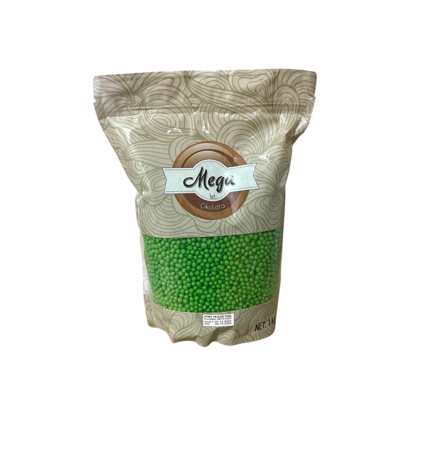 Mega RICE CRUNCHES GREEN SMALL 1 KG.
