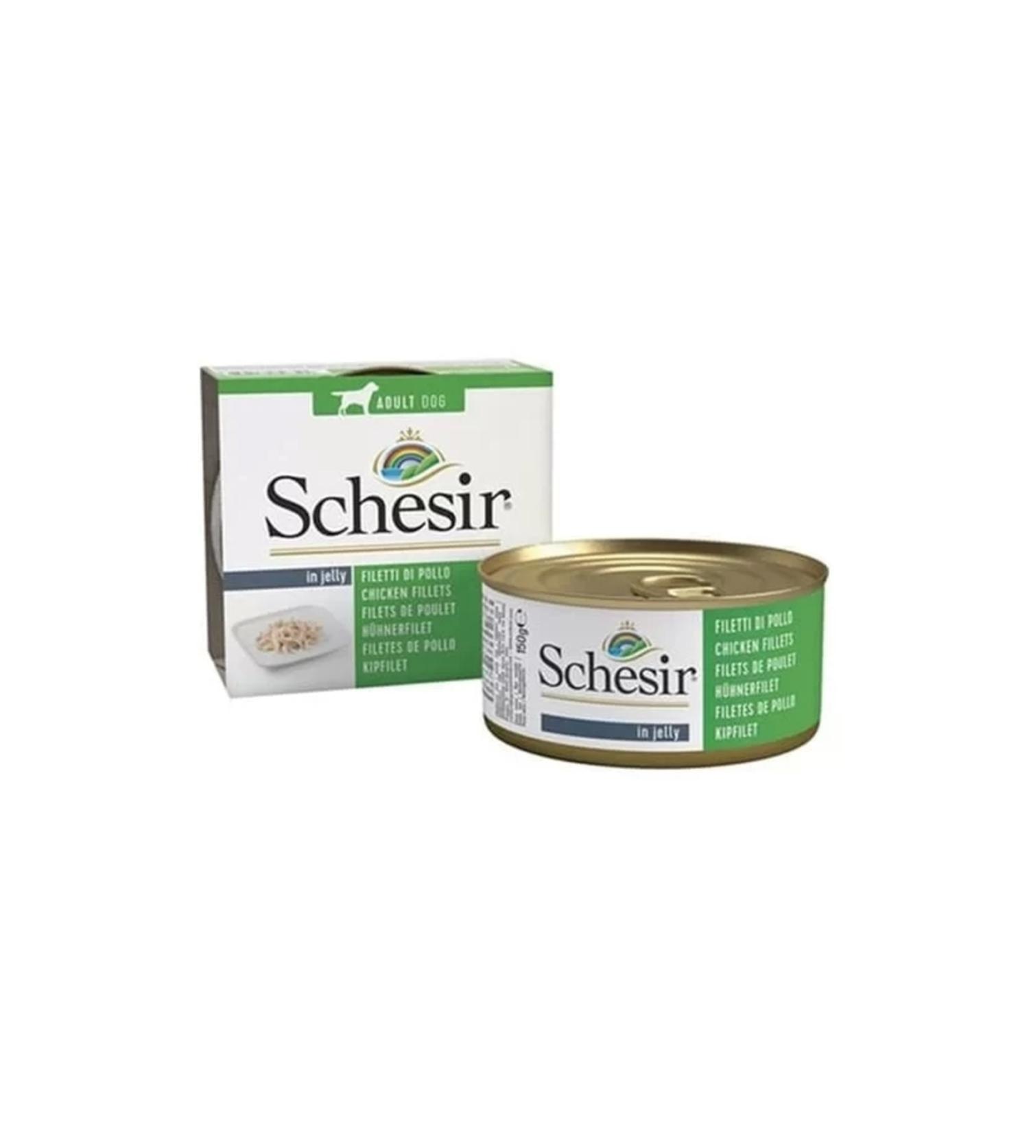 Schesir Jelly Pouch Chicken Fillet Canned Adult Dog Food 150 gr