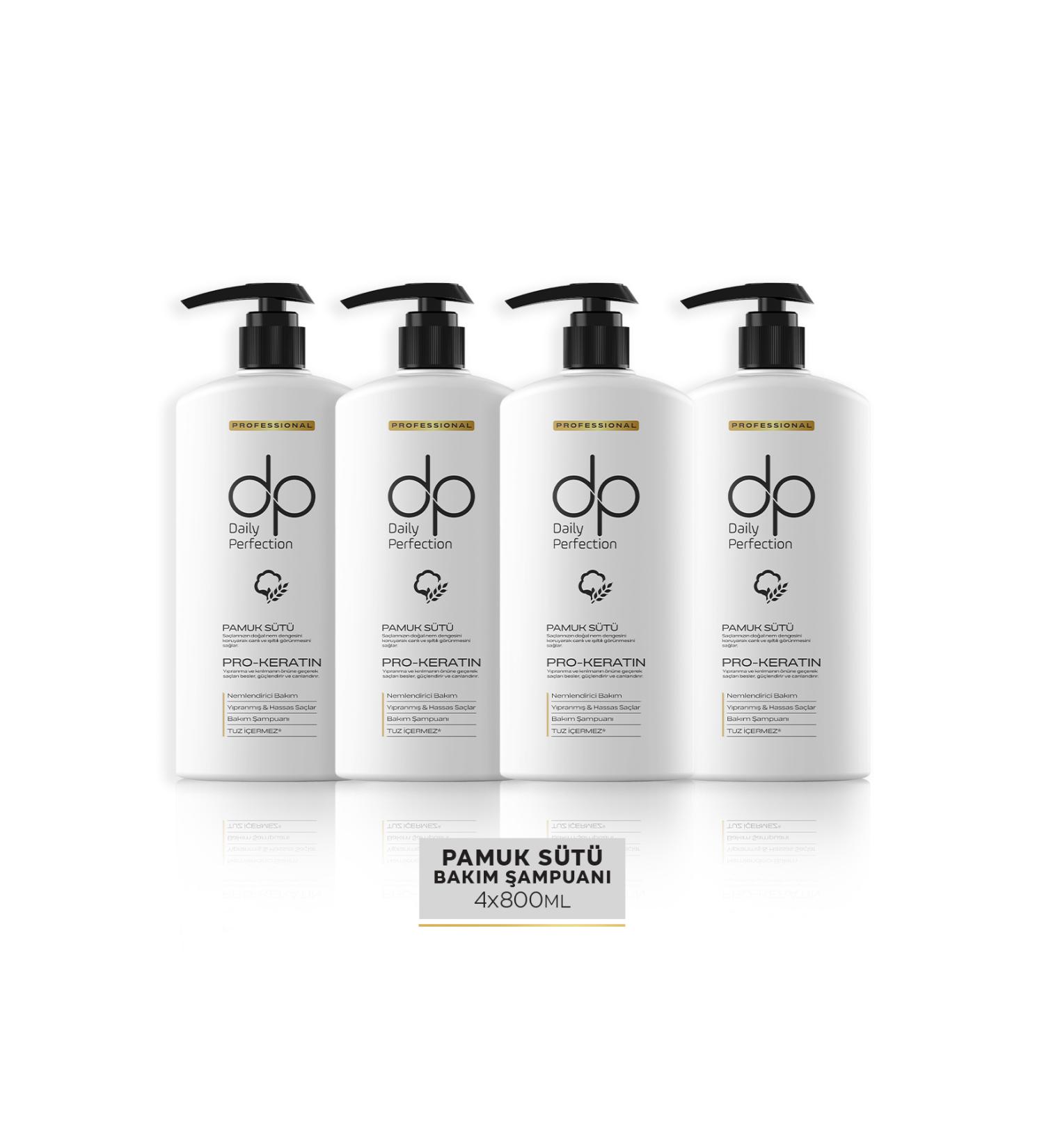 dp Daily Perfection Shampoo Cotton Milk 800 ml X 4 Pieces - Buy Online on GoSupps.com