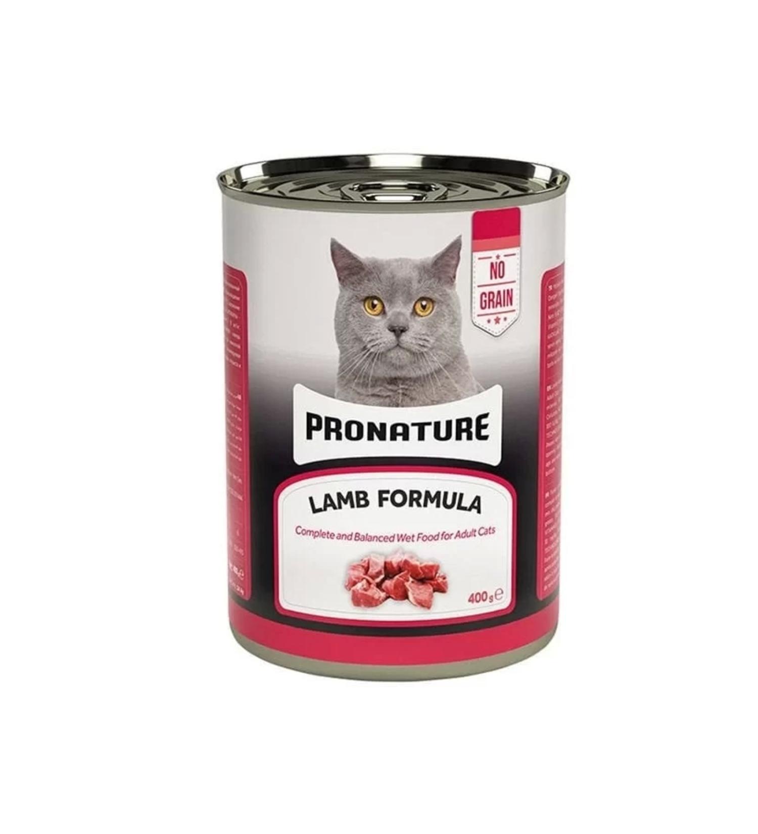 pronature Grain-Free Lamb Meat Paste Adult Canned Cat Food 400 gr