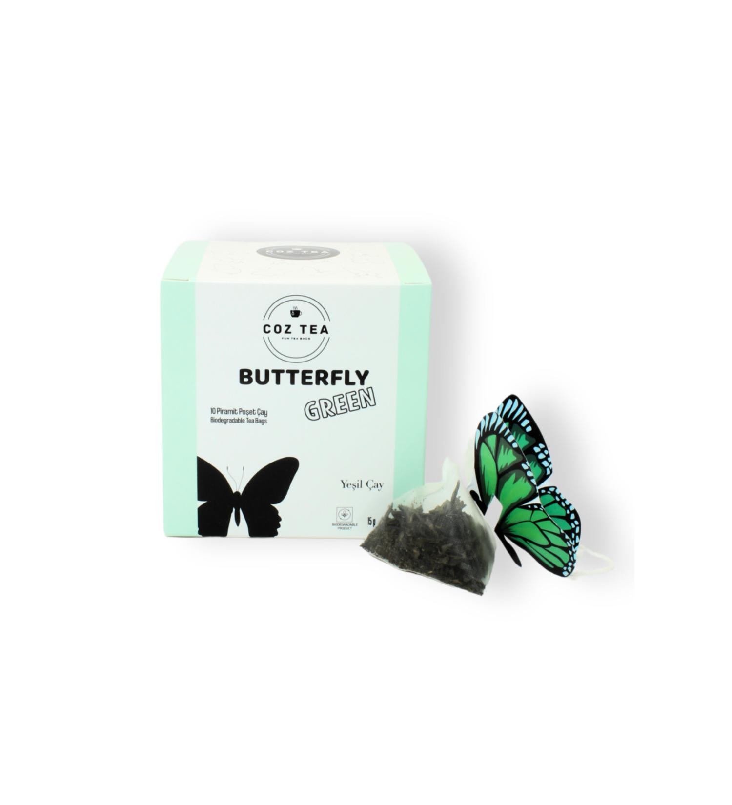 COZ TEA Butterfly Green Pyramid Bag Green Tea - Buy Online on GoSupps.com