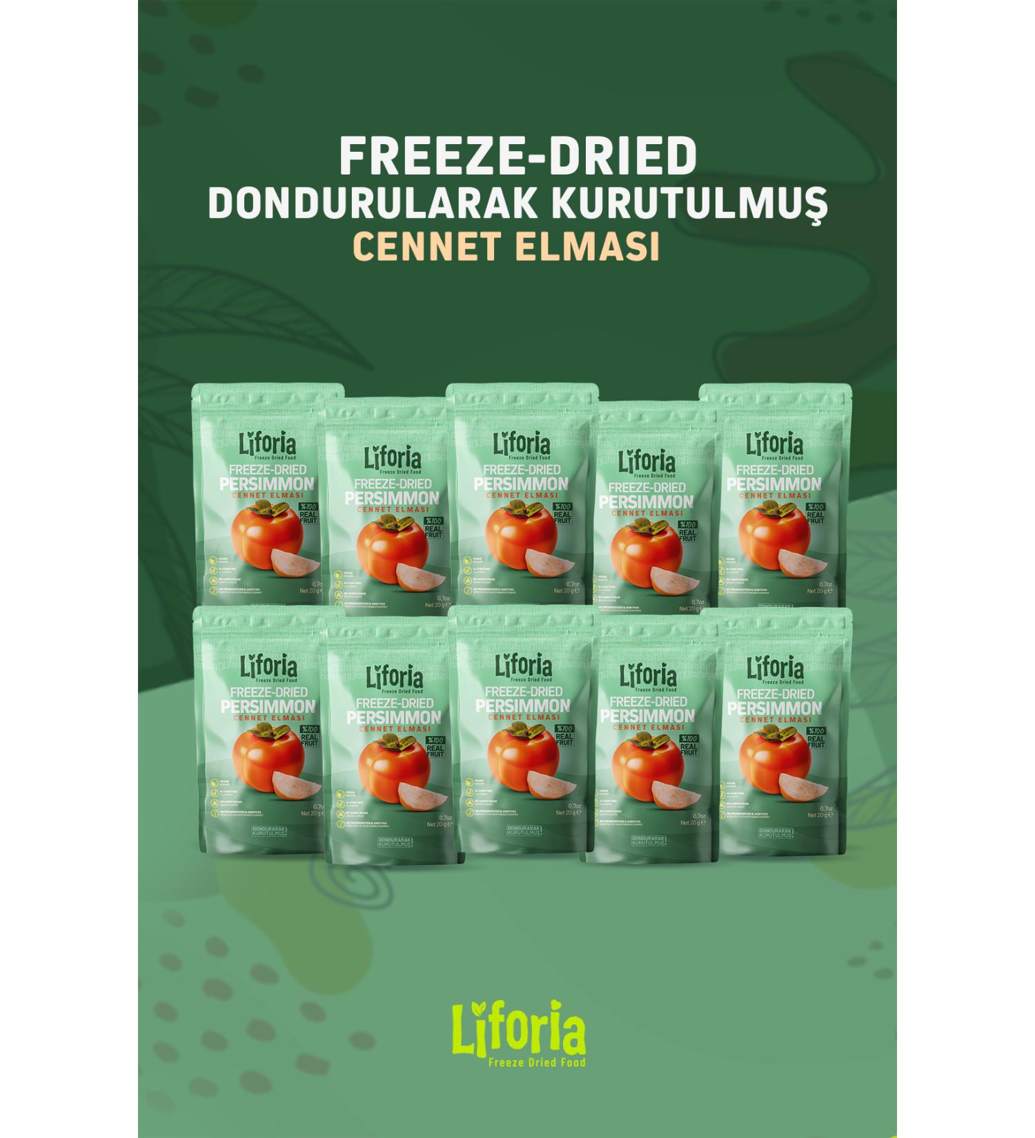 Liforia 10 Pack - Freeze Dried Paradise Apple Thin Slice 20gr