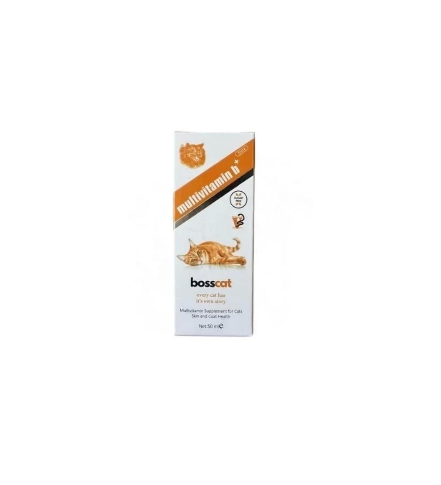 Bosscat B Complex Multivitamin Liquid Supplement for Cat Skin and Fur Health 50 ml