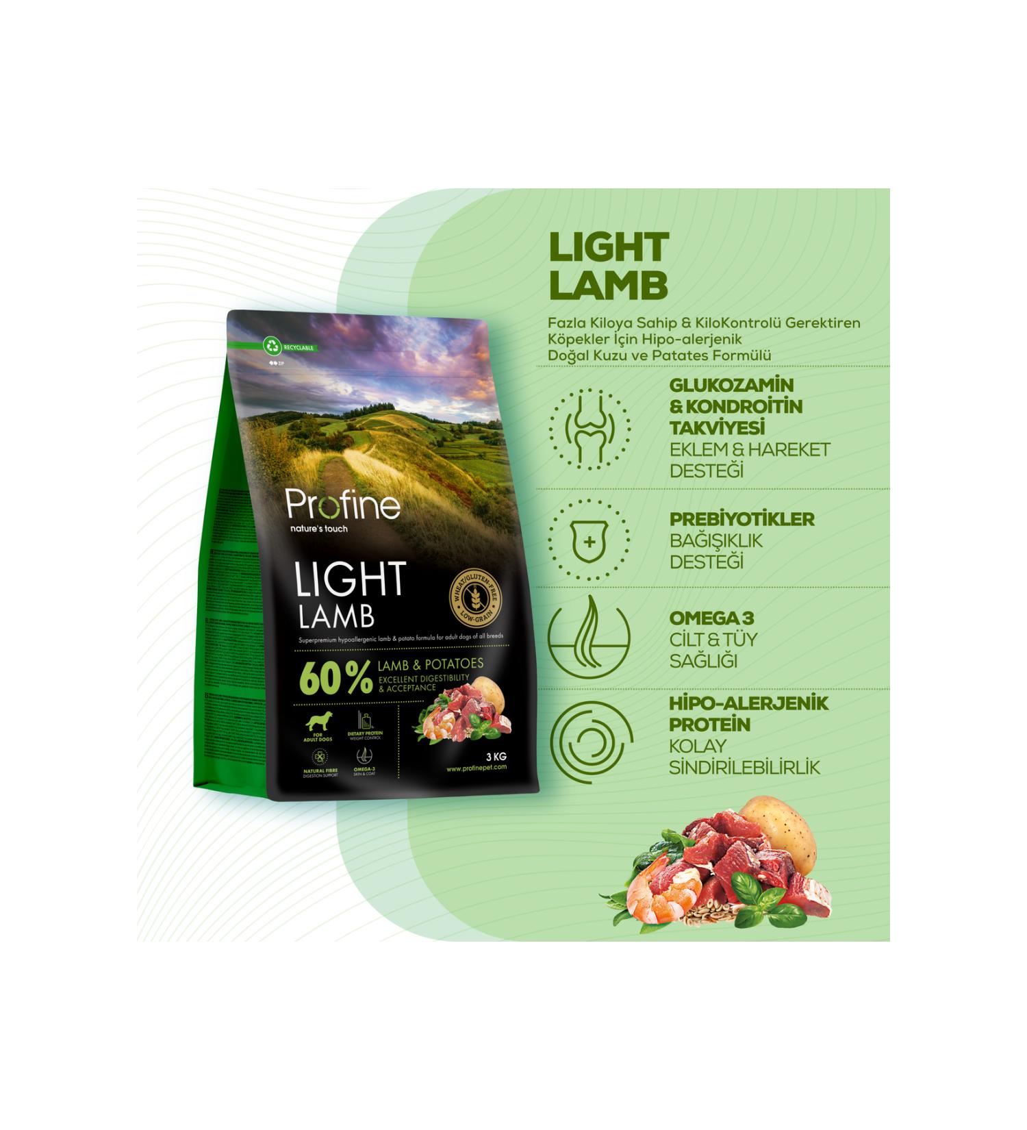 Profine Hypoallergenic Natural Lamb and Potato Formula for Dogs 3kg