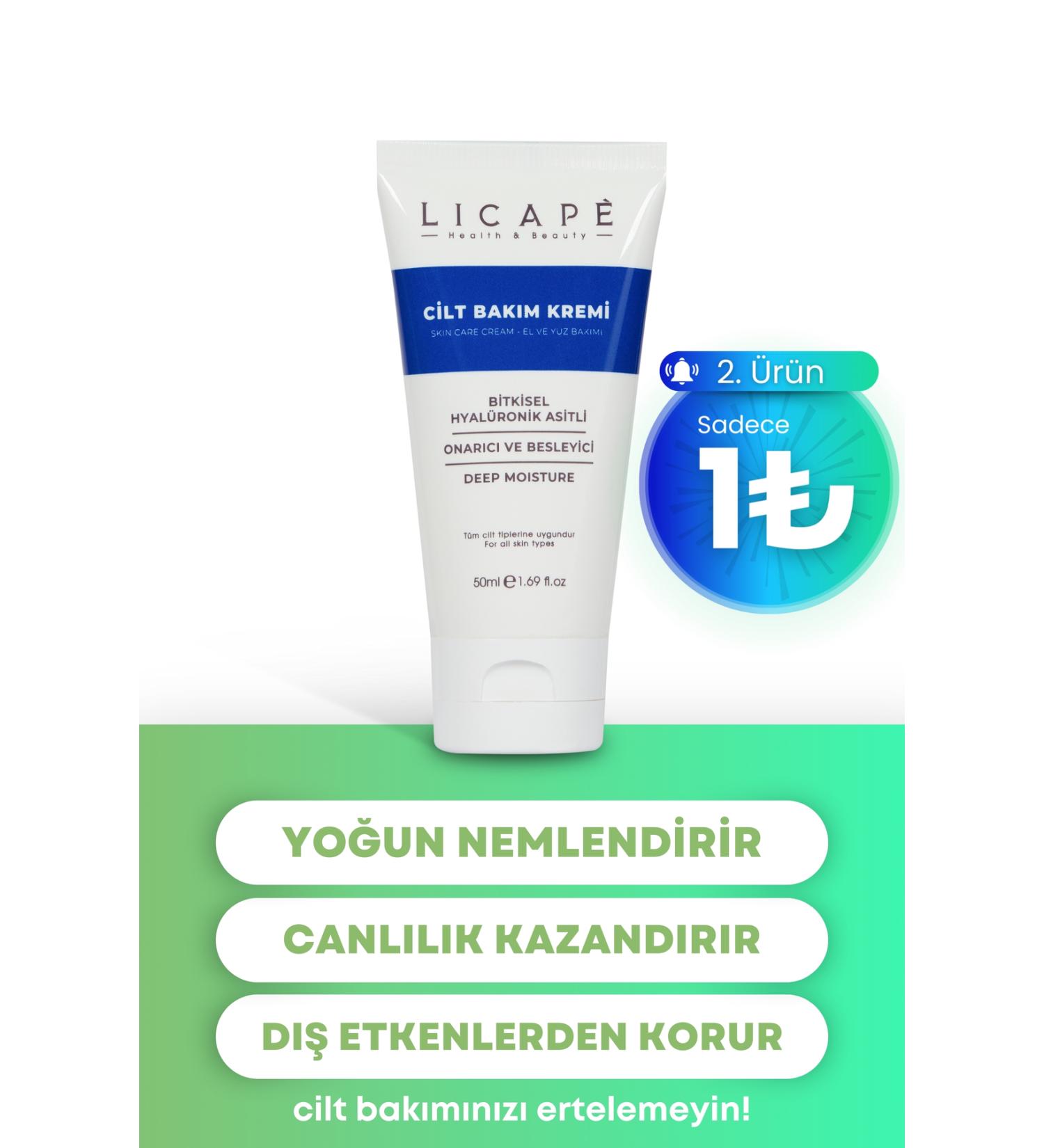 Licape Nourishing Herbal Hyaluronic Acid - Panthenol B5 Skin Care Cream 50ml - Buy Online on GoSupps.com