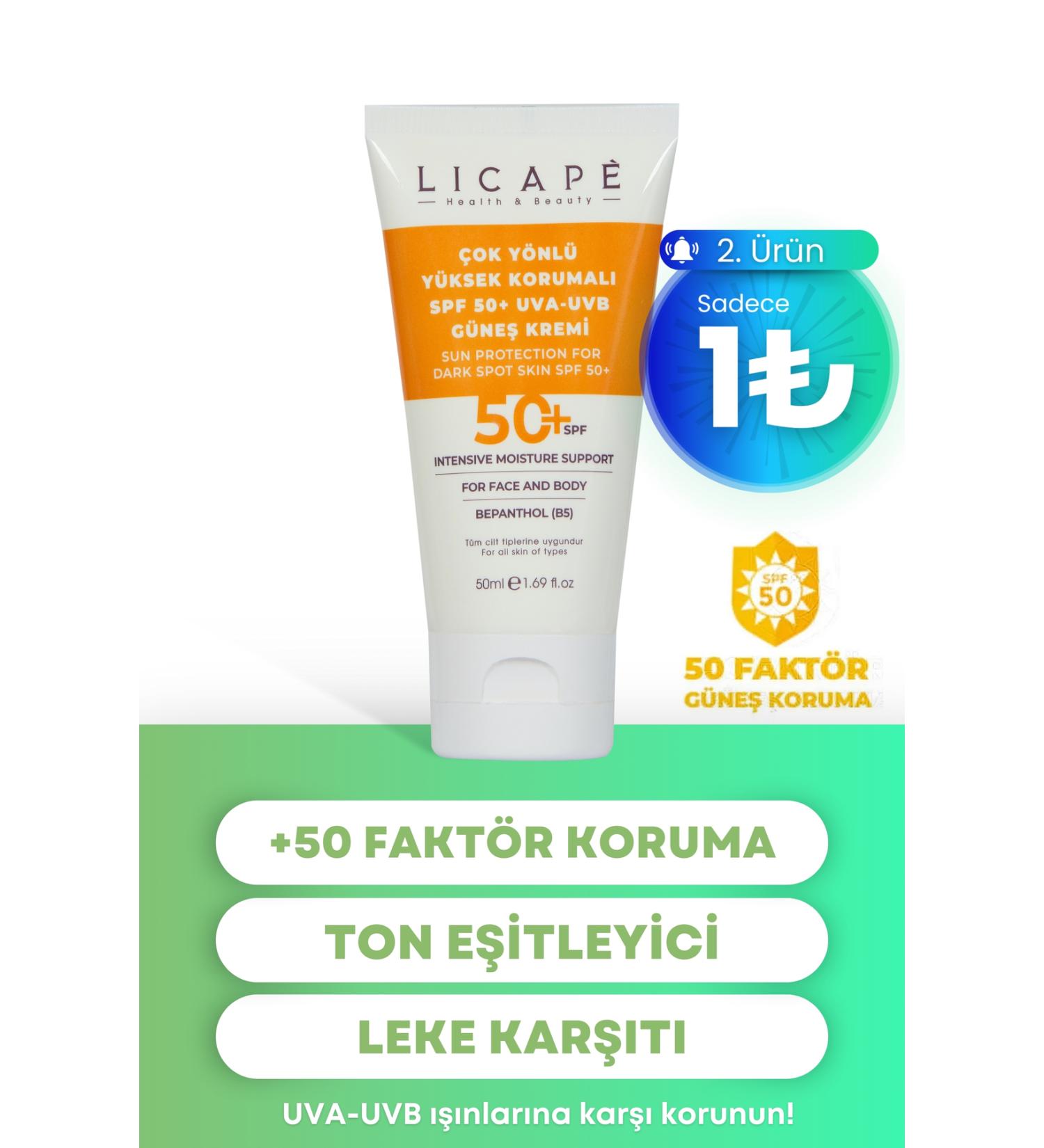 Licape Multi-Purpose High Protection Spf +50 Factor Uva - Uvb Sun Cream - Buy Online on GoSupps.com