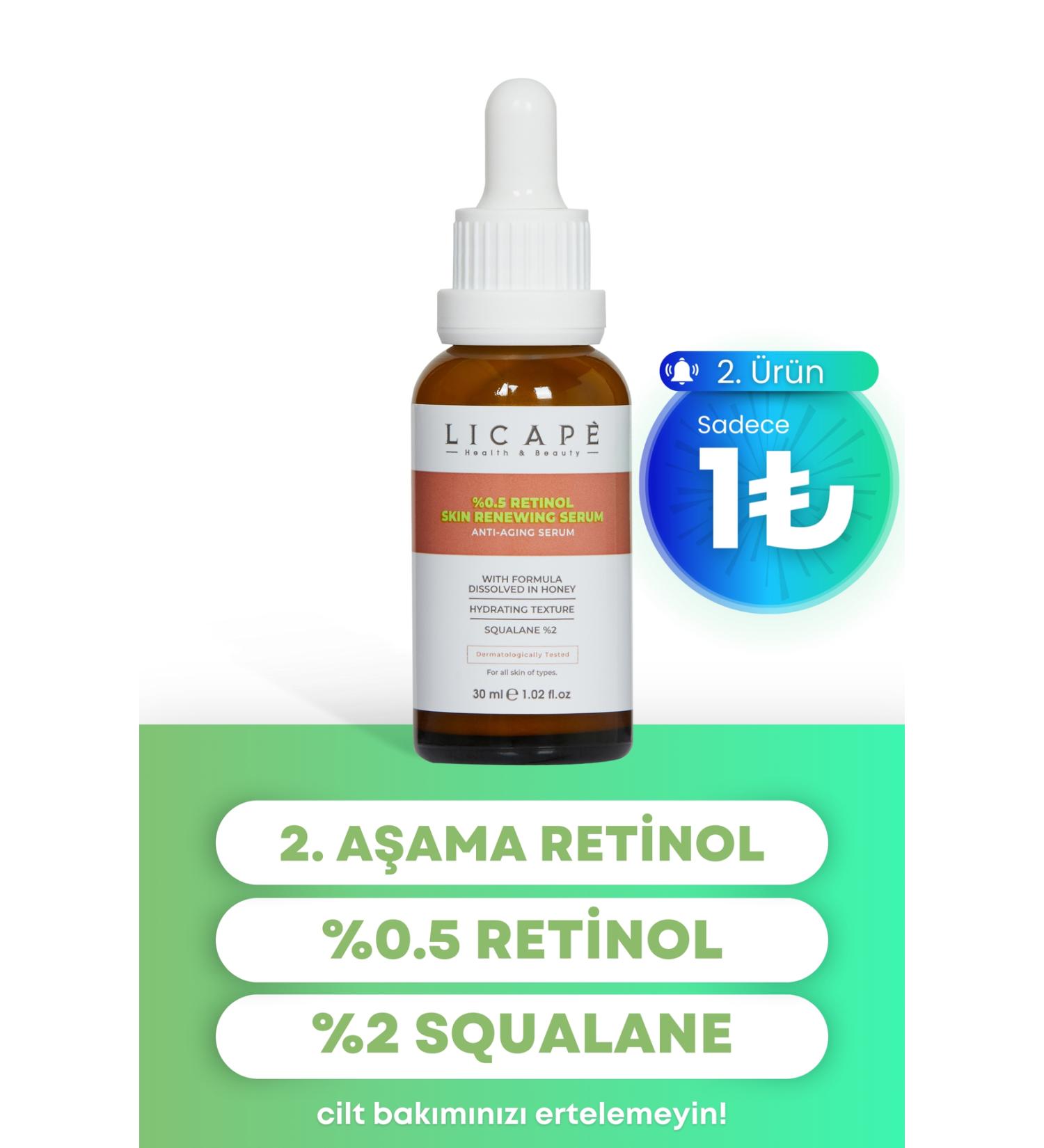 Licape Skin Anti-Aging Brightening Stage 2 (0.5%) Retinol Serum - Buy Online on GoSupps.com