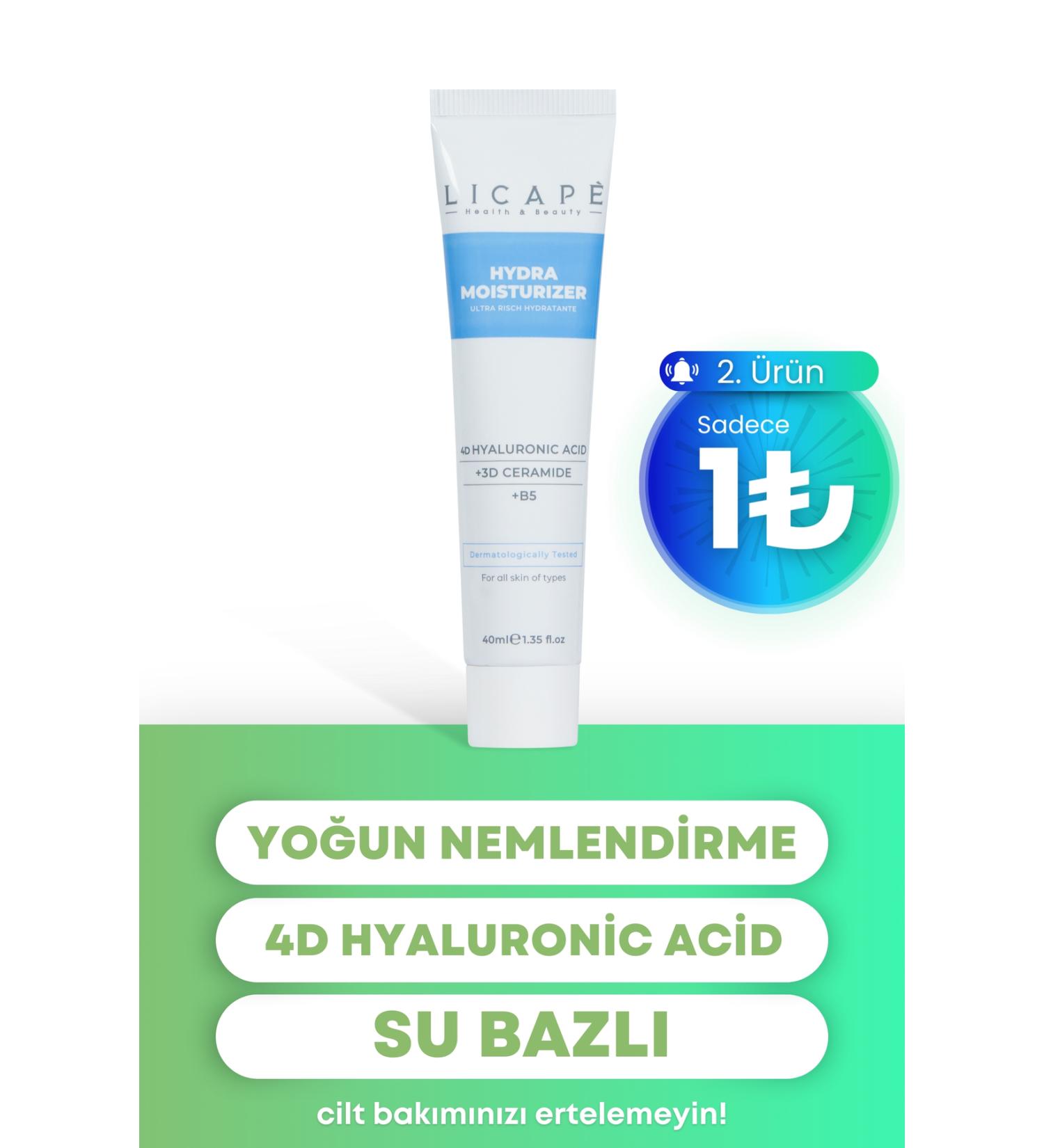 Licape Intensive Moisturizing Brightening 4D Hyaluronic Acid Water Based Moisturizer Cream 40ml - Buy Online on GoSupps.com