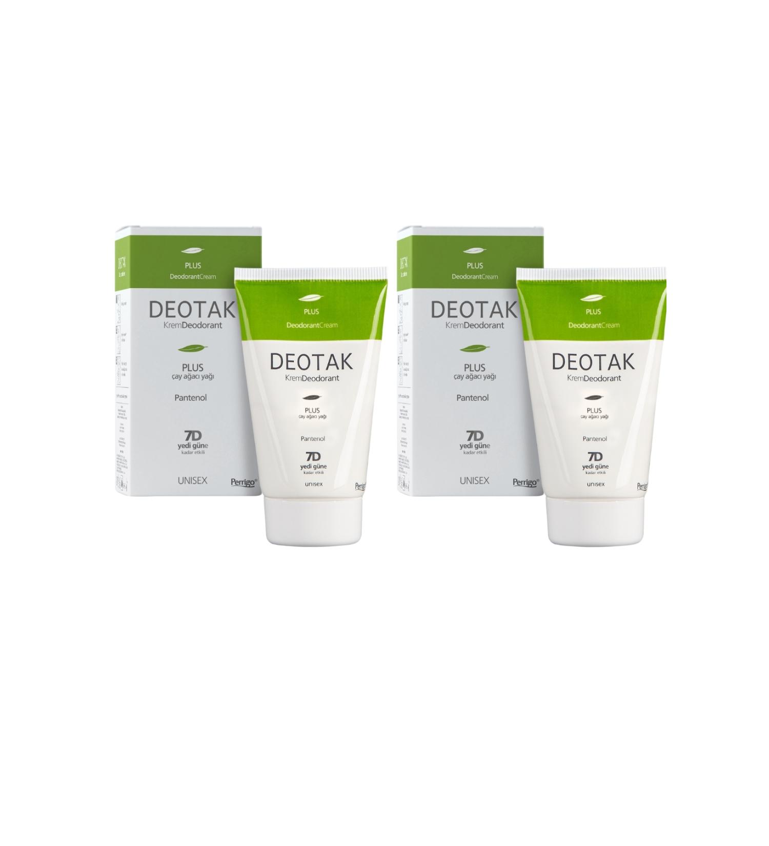 Deotak Cream Deodorant Plus Tea Tree Oil 35 ml x 2 pieces