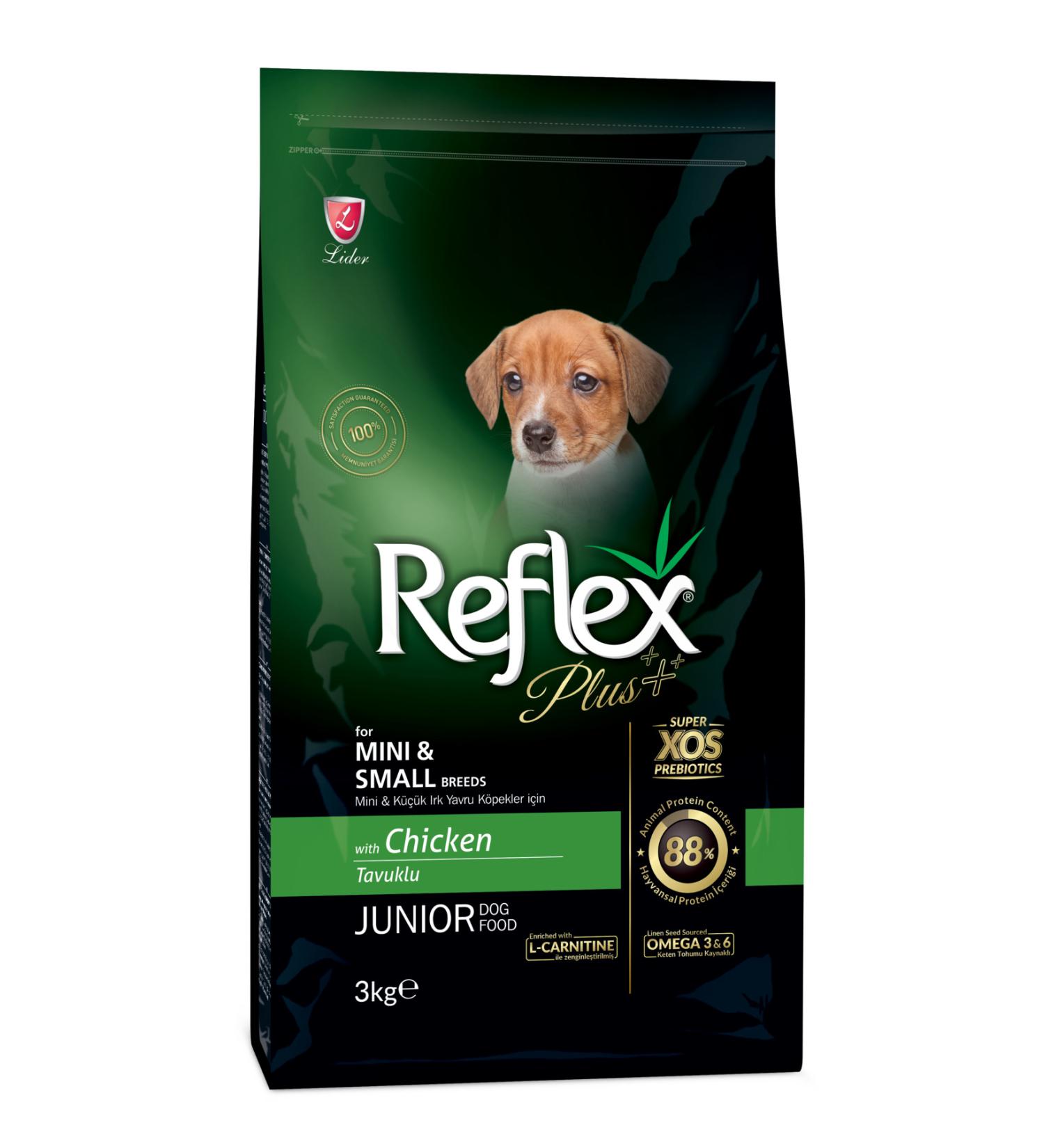 Reflex Plus Chicken Small and Mini Breed Puppy Food-3 Kg - Buy Online on GoSupps.com