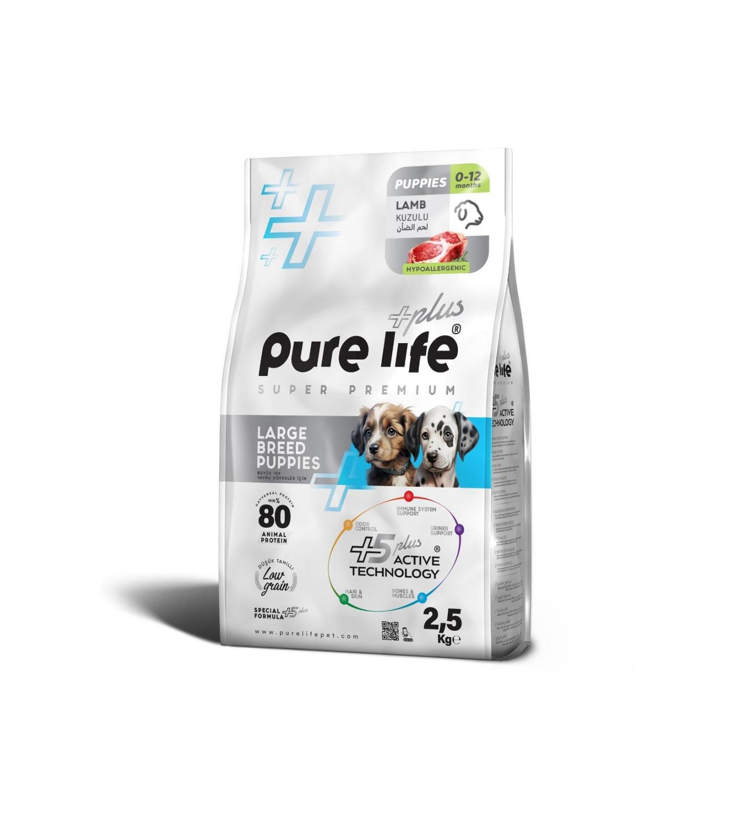 PureLife Plus Lamb Large Breed Puppy Food 2.5 Kg