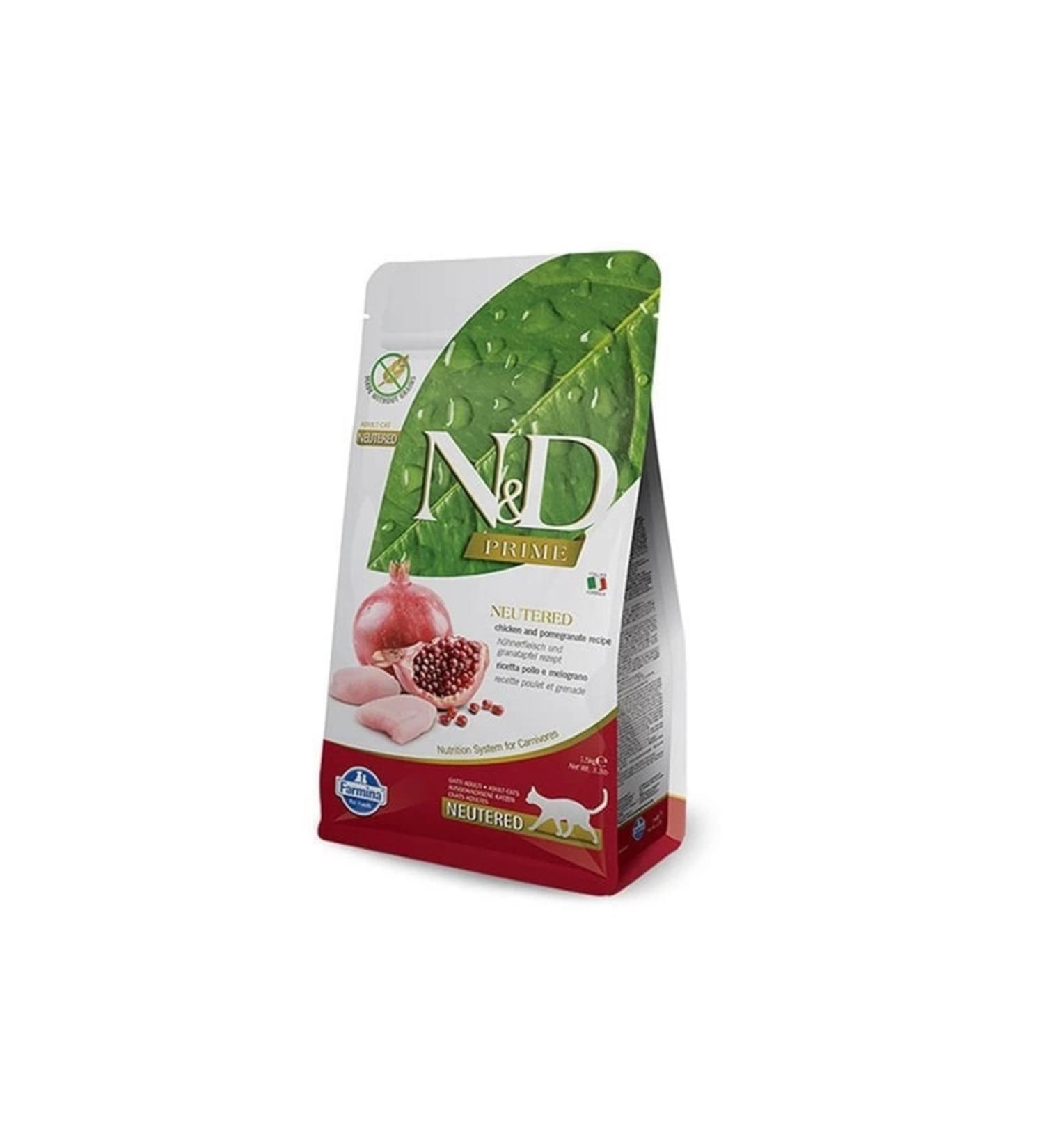 Your Manufacturer ND Prime Chicken and Pomegranate Sterilized Cat Food 5 Kg
