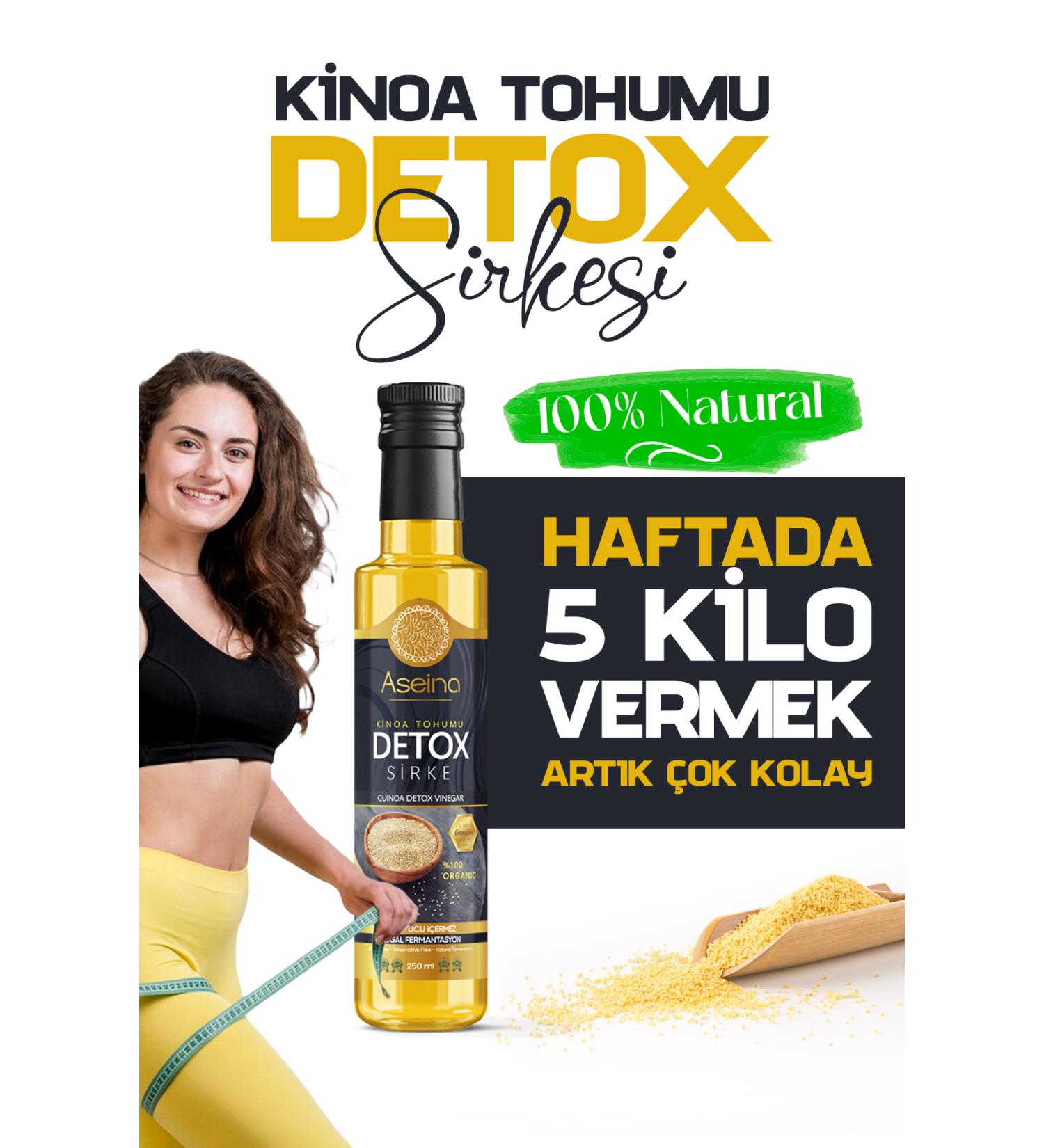 Aseina Quinoa Detox Vinegar Helps to Eliminate Edema and Lose Weight Natural Slimming Method Detox Vinegar 250 ml - Buy Online on GoSupps.com