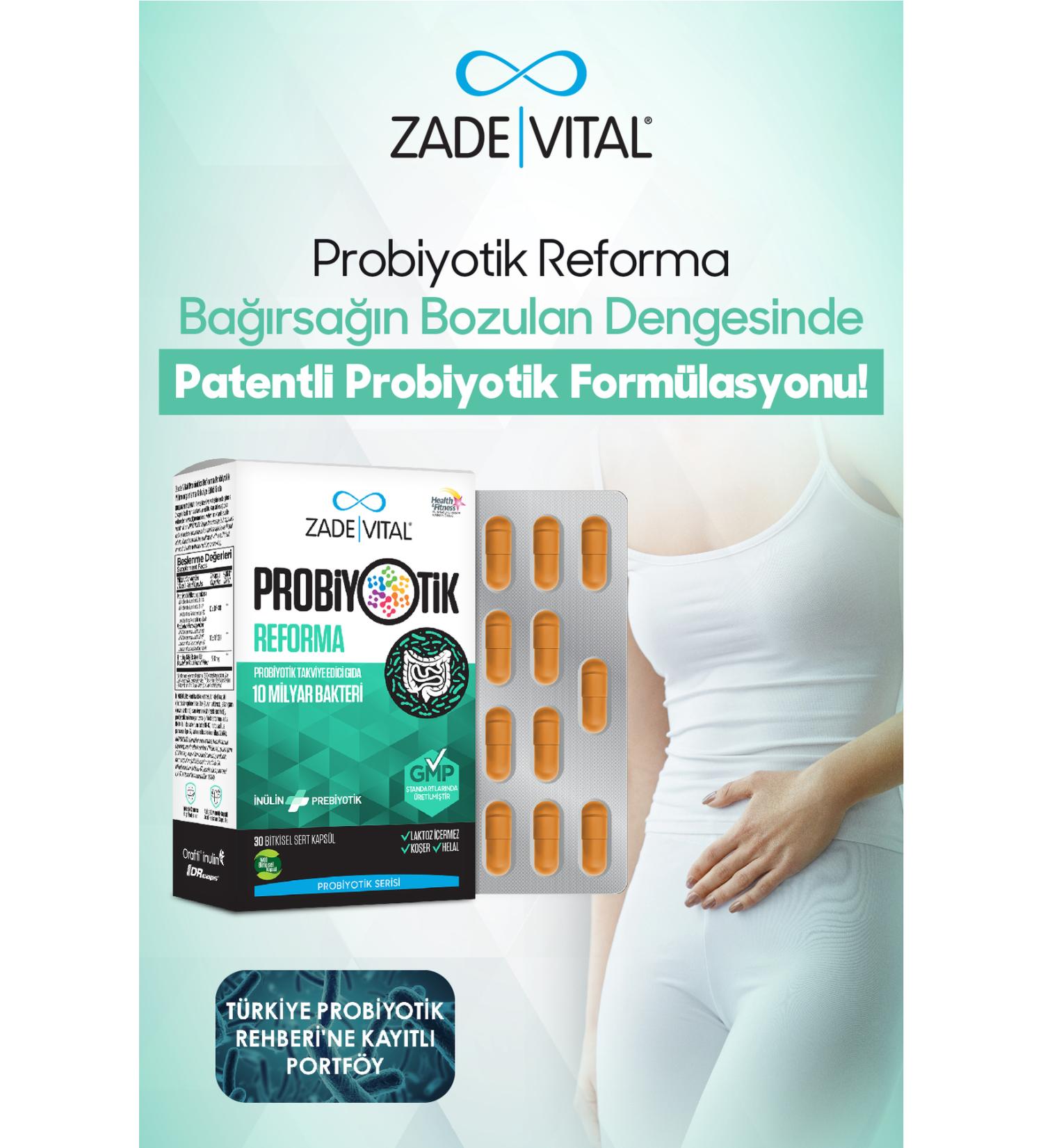 Zade Vital PROBIOTIC REFORM 10 BILLION BACTERIA - Buy Online on GoSupps.com