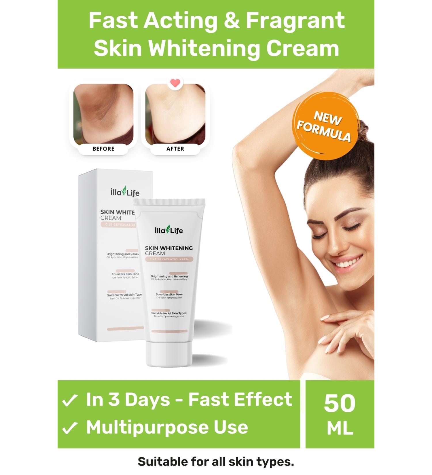 Illa Life Fast Effective Anti-Darkening Skin Whitening Underarm Private Area Bikini Area Whitening Cream - Buy Online on GoSupps.com