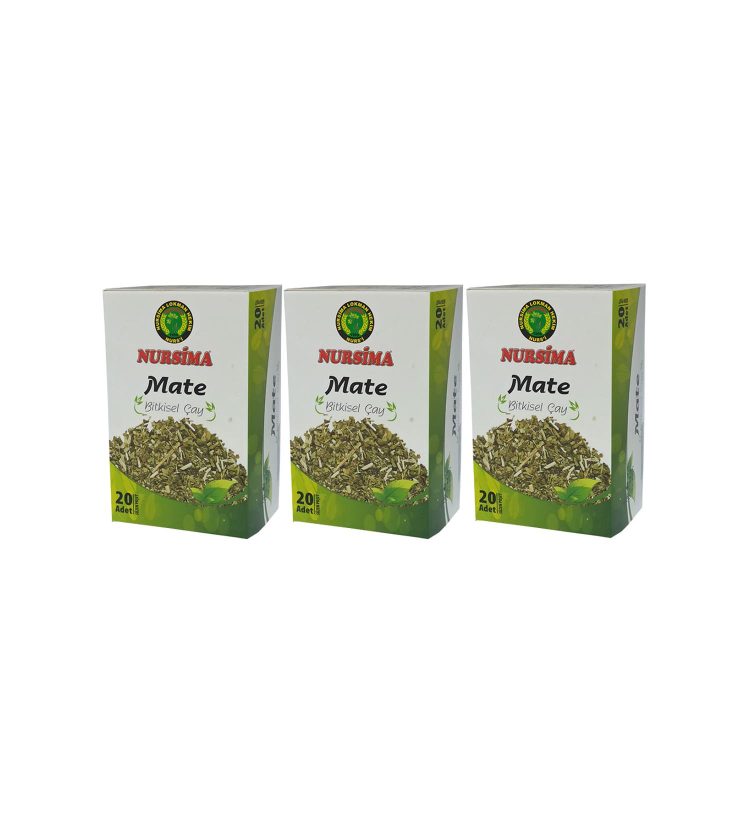 Nursima Mate Herbal Tea 20 Filter Bags 3 Boxes