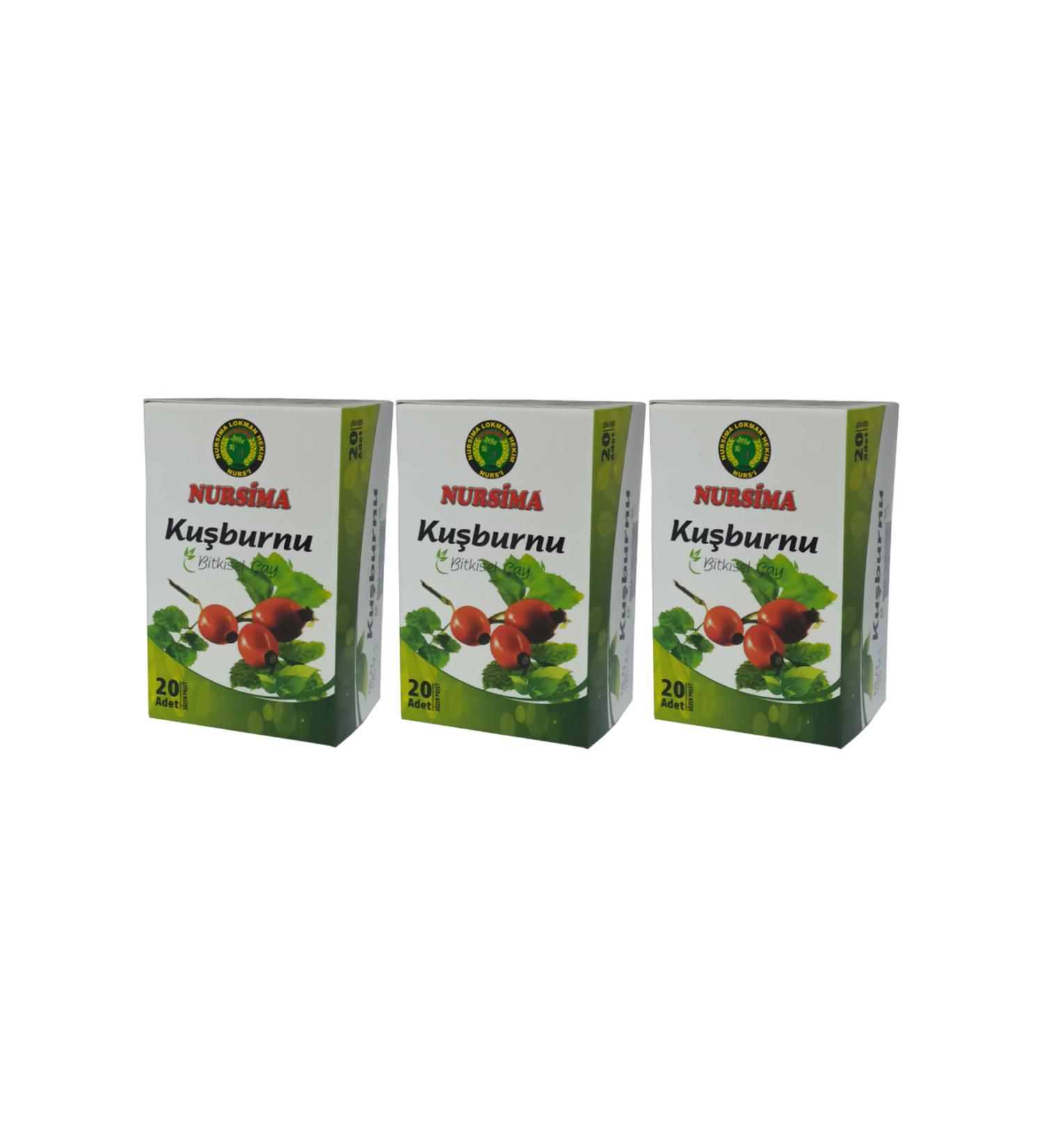 Nursima Rosehip Tea 20 Filter Bags 3 Boxes