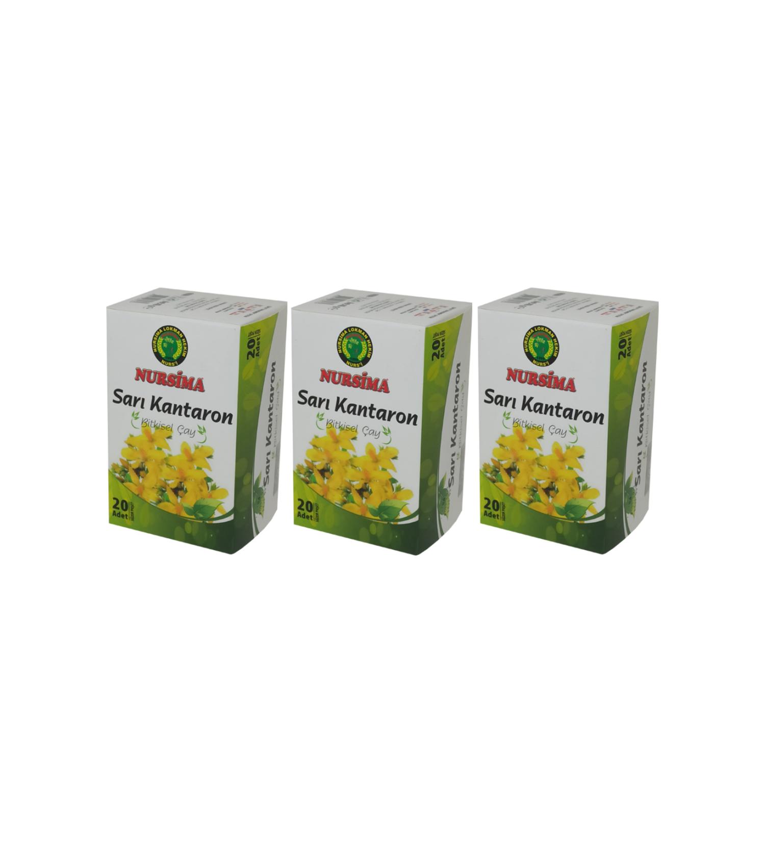 Nursima St. John's Wort Herbal Tea 20 Filter Bags 3 Boxes