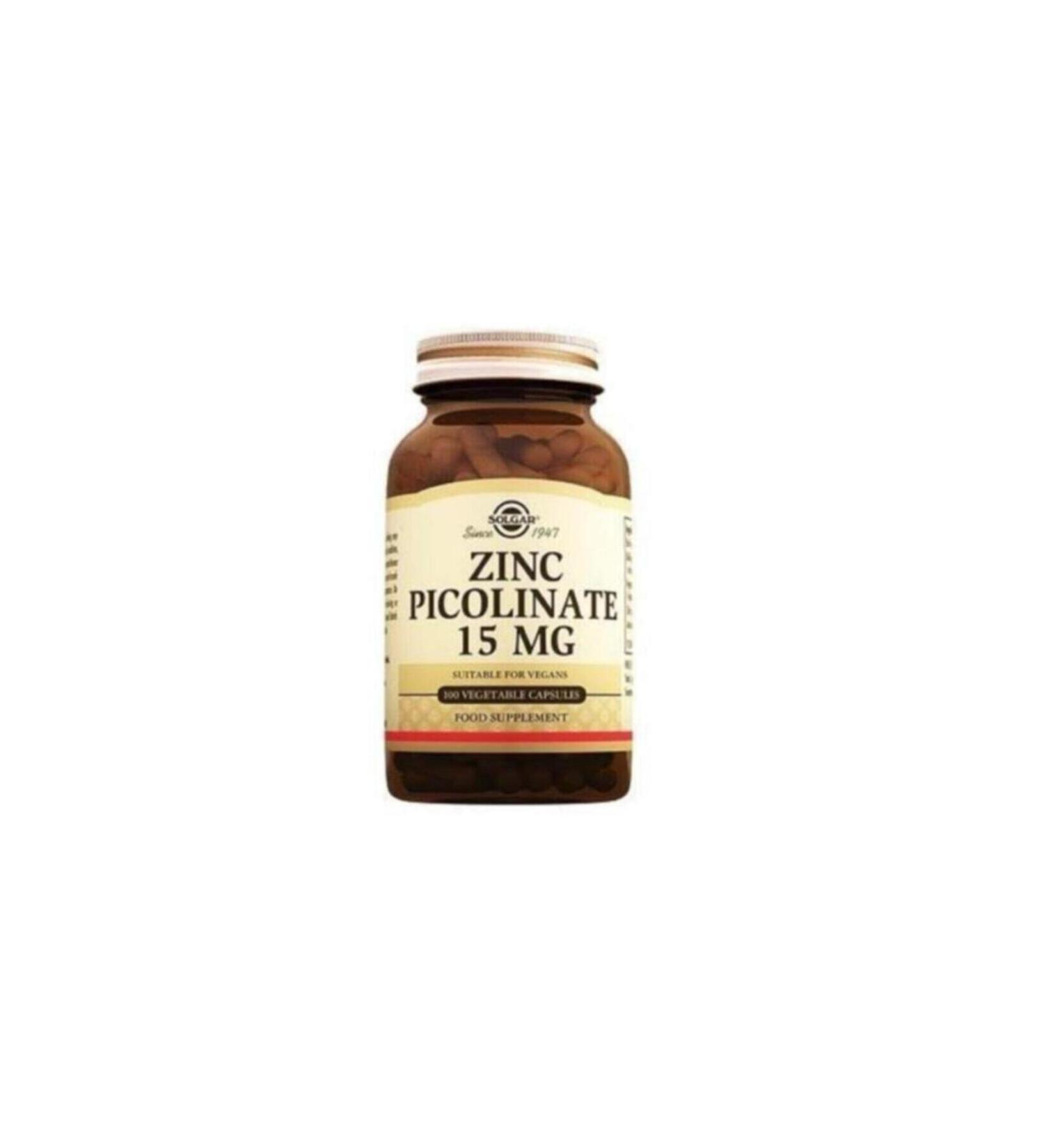 Solgar Zinc Picolinate 15 Mg 100 Capsules