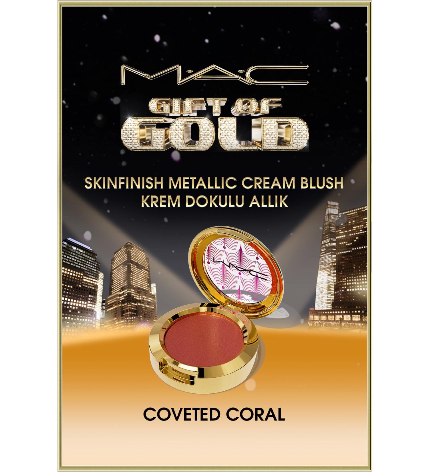 Mac Skinfinish Metallic Cream Blush Coveted Coral: Cream Blush