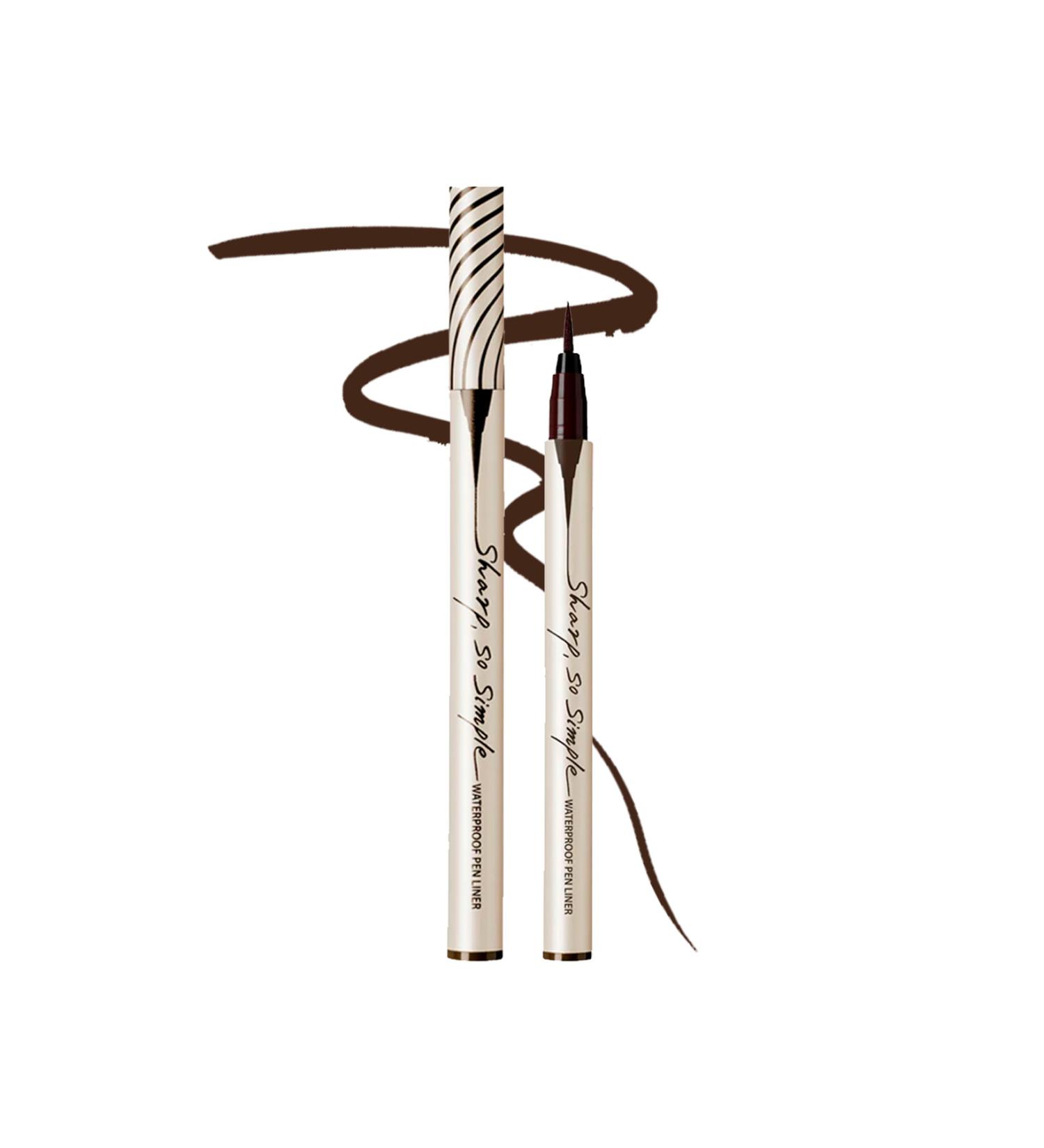 CLIO Waterproof Fine-Tipped Eyeliner CLIO Sharp So Simple Waterproof Pen Liner (02 Brown) - Buy Online on GoSupps.com
