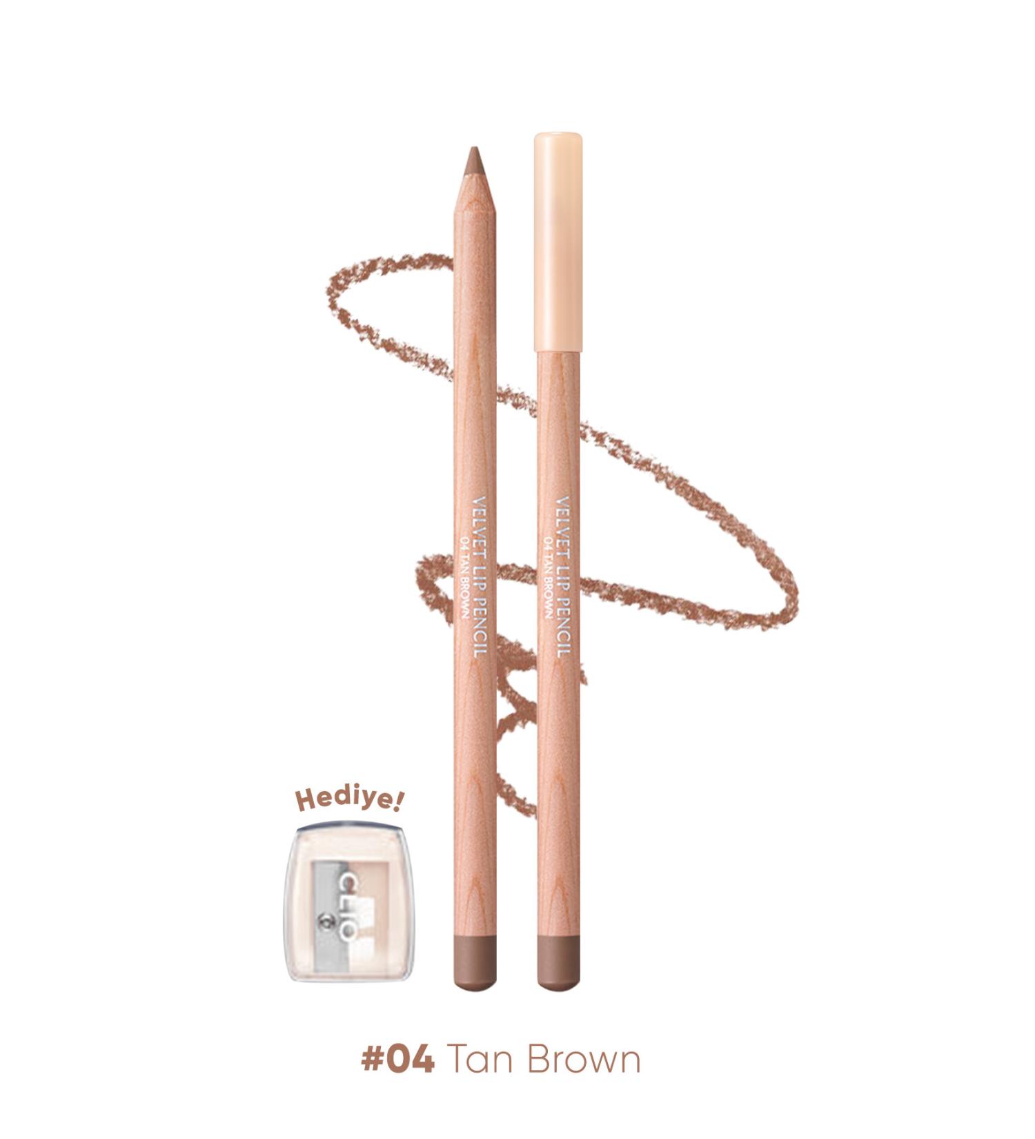 CLIO Creamy Formula Lip Pencil and Sharpener Set Velvet Lip Pencil Set 04 Tan Brown - Buy Online on GoSupps.com