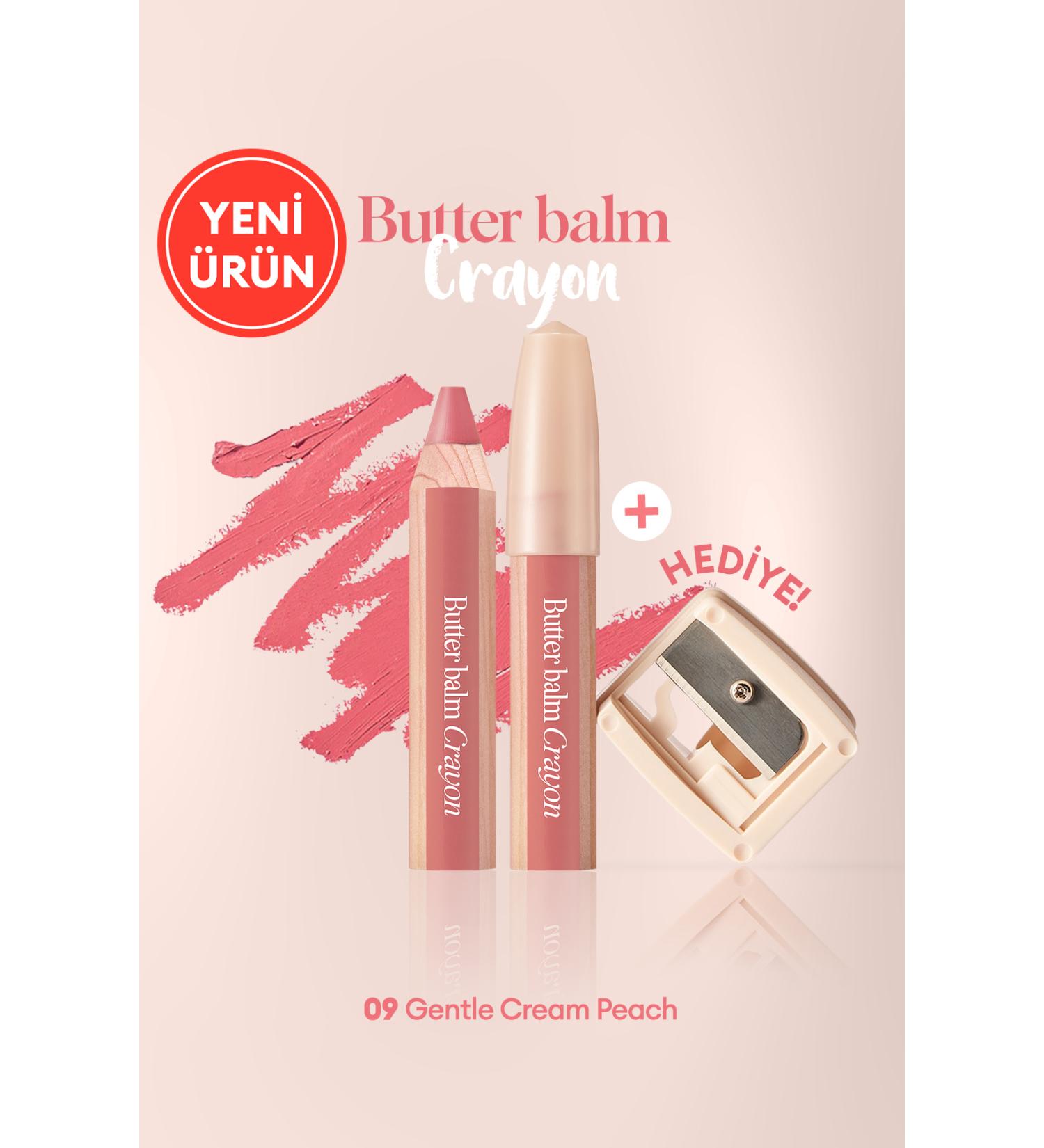 CLIO Creamy Pencil Shaped Tinted Lip Balm & Sharpener CLIO Butter Balm Crayon 009 Gentle Cream Peach - Buy Online on GoSupps.com