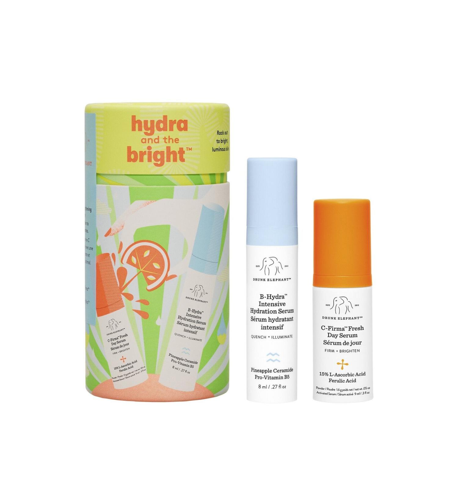Drunk Elephant Hydra and the bright - Care set with 2 serums in travel format