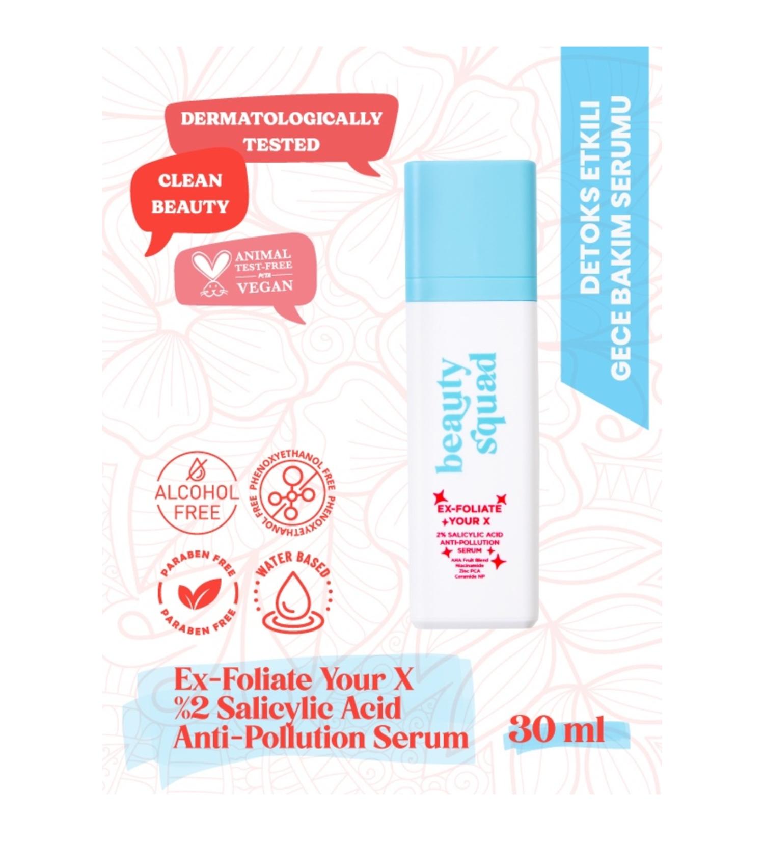 beauty squad Ex-fol ate Your X Anti Pollution Serum- Serum Pore Tightener Anti Acne Serum 30 ml - Buy Online on GoSupps.com