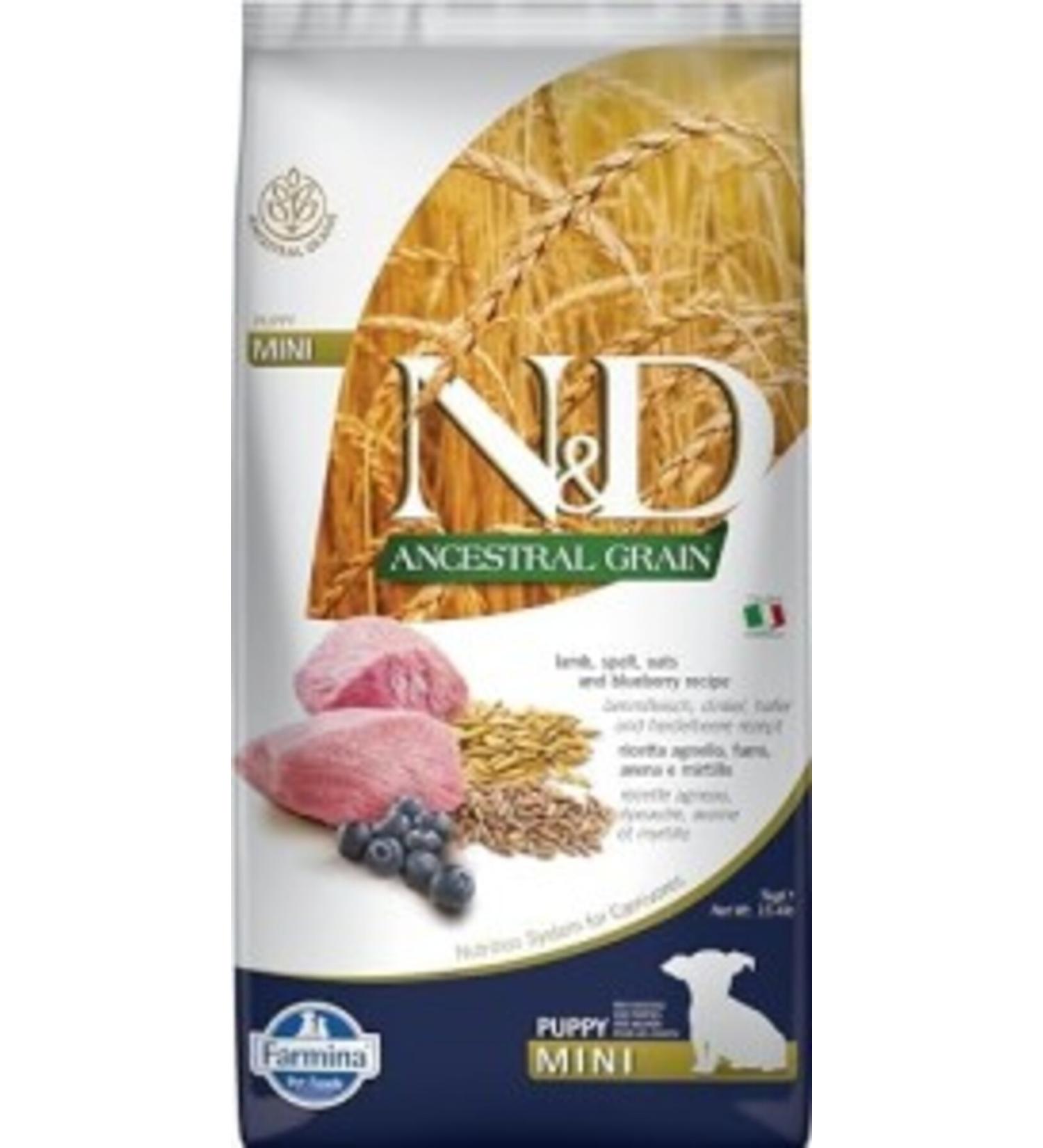 N & D Mini Puppy Low Grain Lamb & Blueberry Puppy Food 7 kg