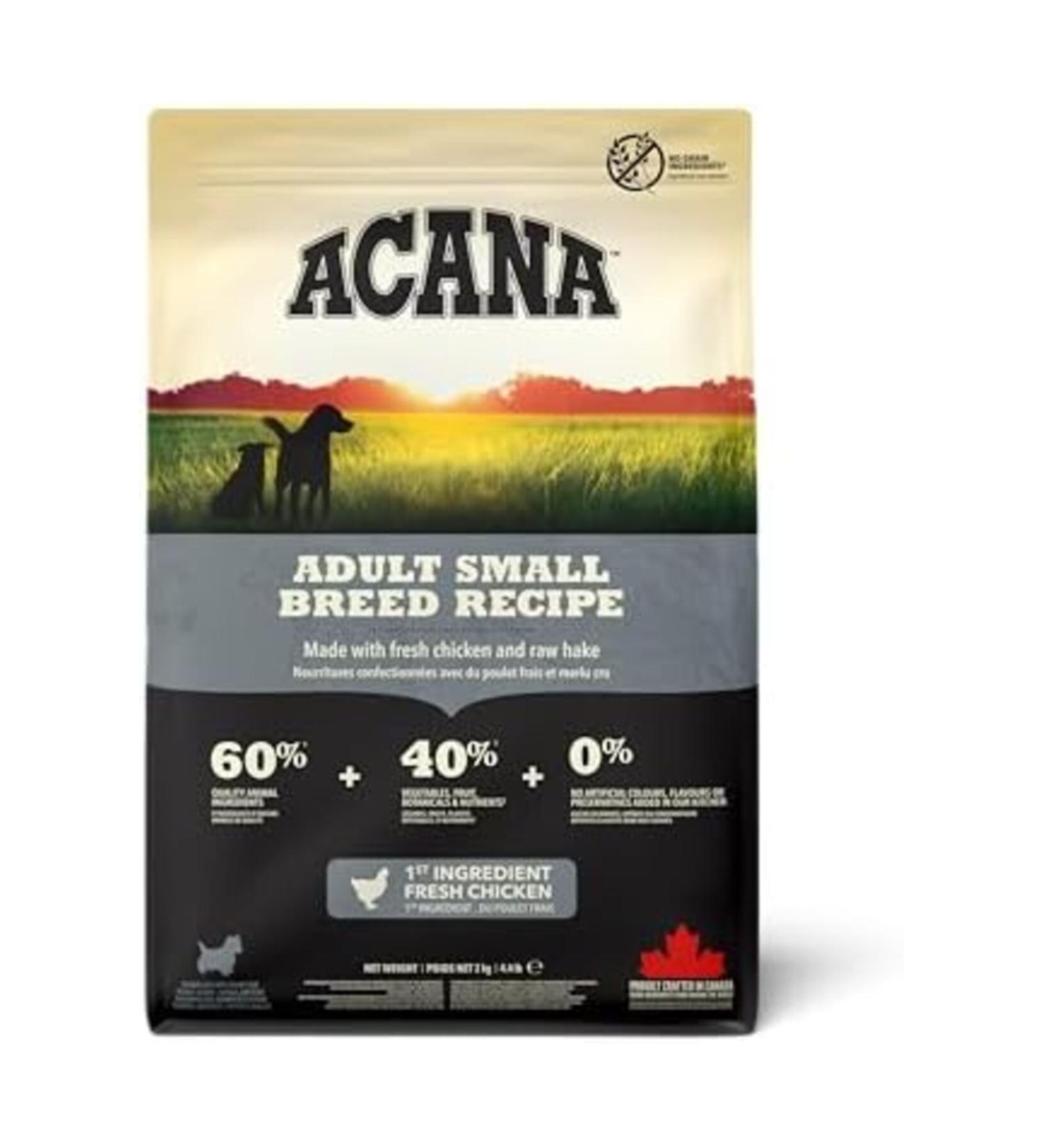 Acana Heritage Dry Adult Dog Food Small Breed Chicken Grain Free 2 Kg