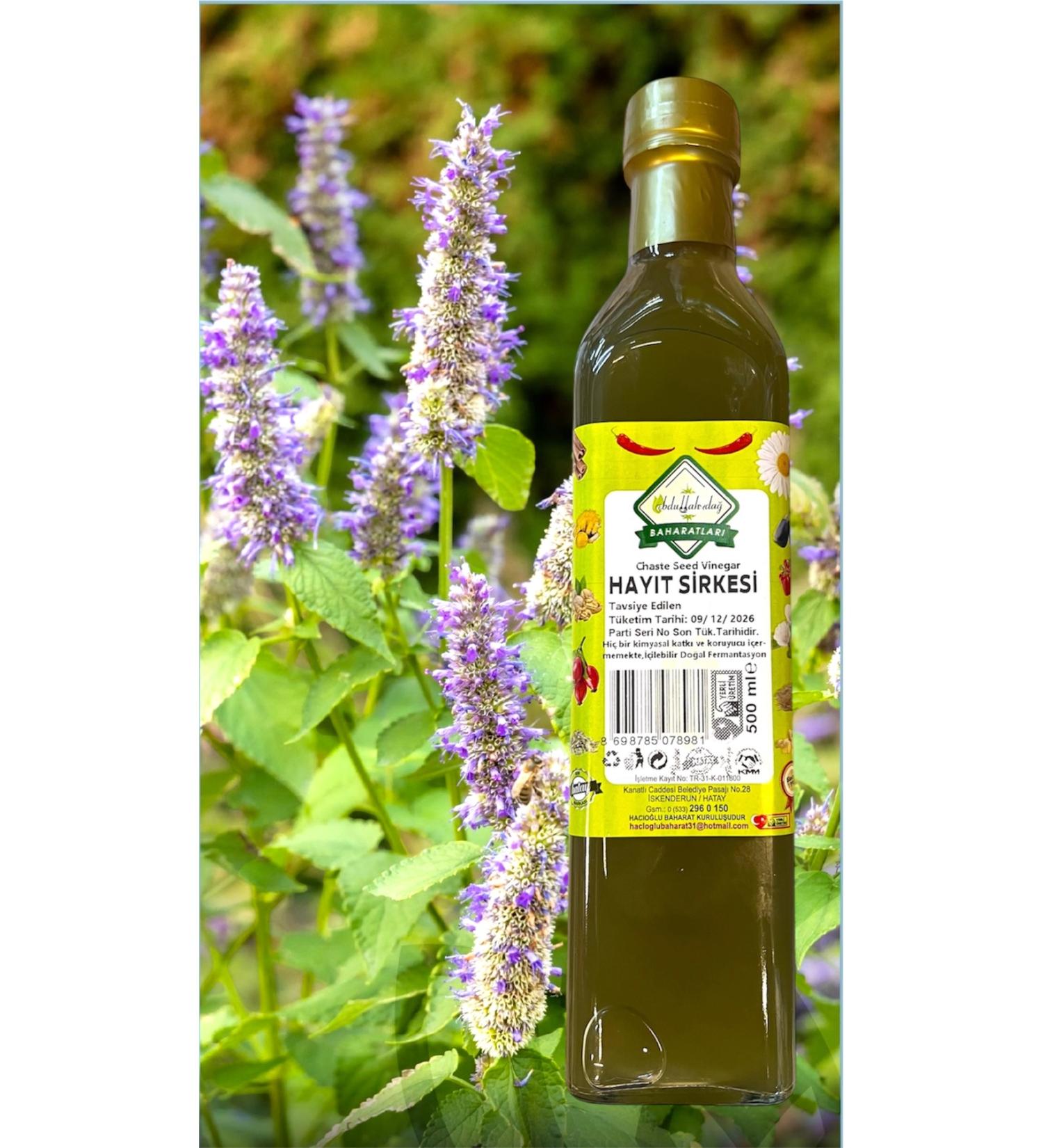ABDULLAH DA Hatay Local Organic Natural Vinegar of Chaste Tree 500 Ml
