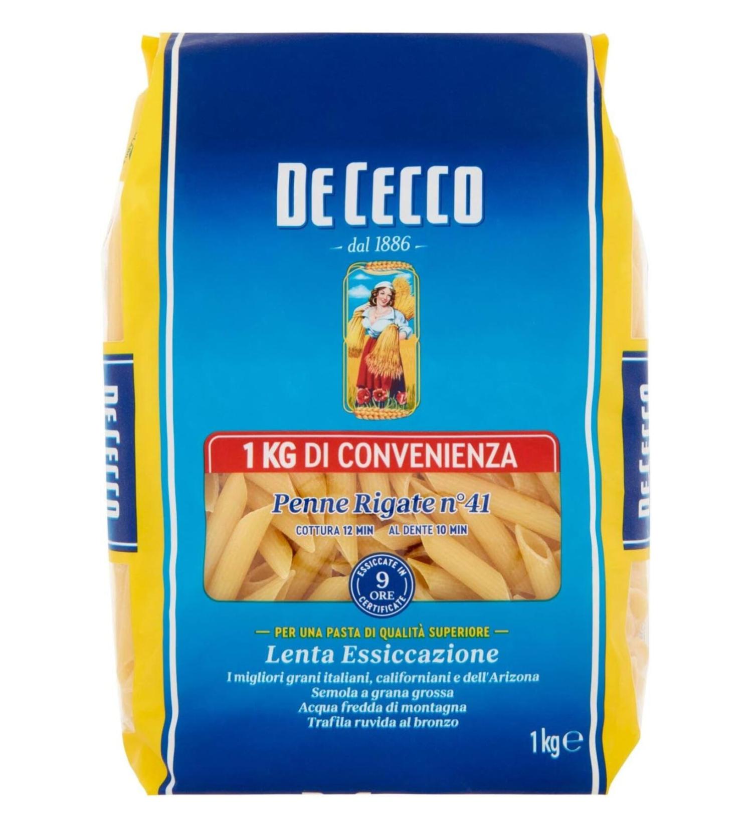 De Cecco Dececco Penne Rigate 1Kg x 12 Pieces