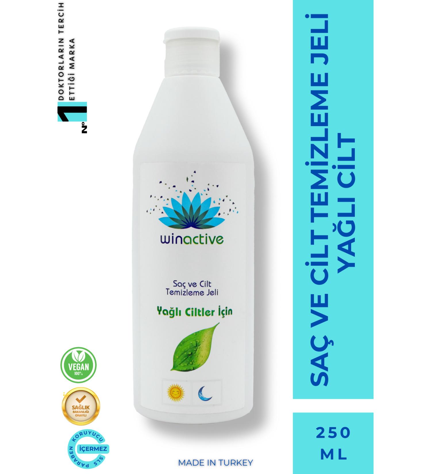 Beisya Winactive Hair and Skin Cleansing Gel for Oily Skin 250 ml