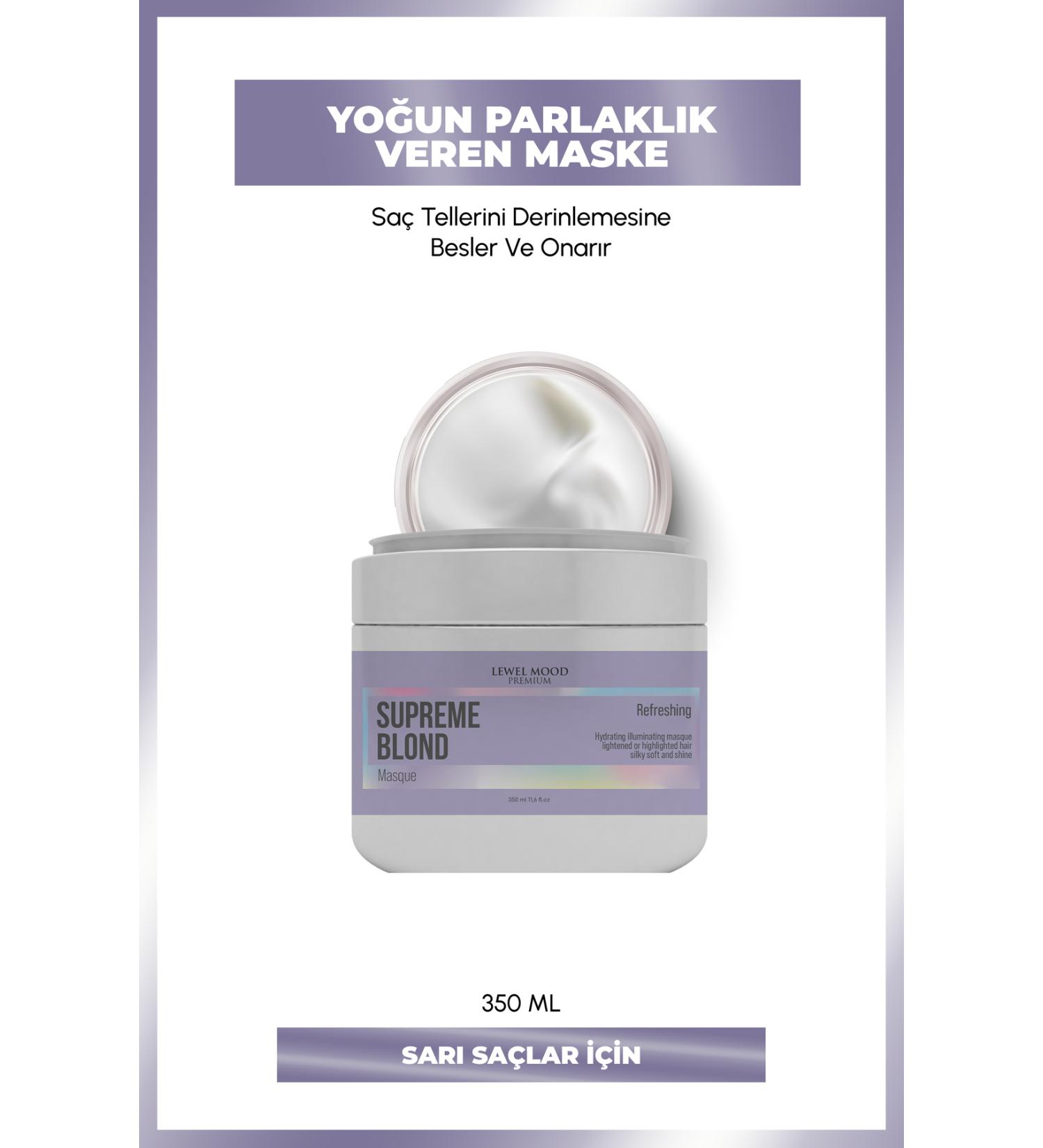 Lewel Mood Premium Supreme Blond Masque Blonde Hair Care Mask 350 ml - Buy Online on GoSupps.com