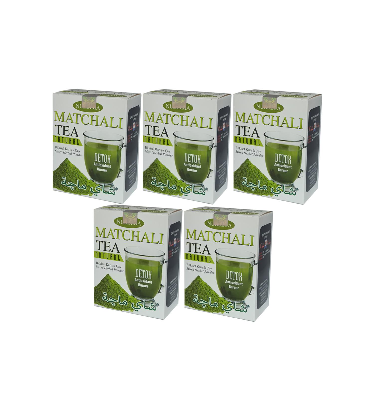 Nursima Matcha Herbal Mixed Tea 100 gr 5 Boxes
